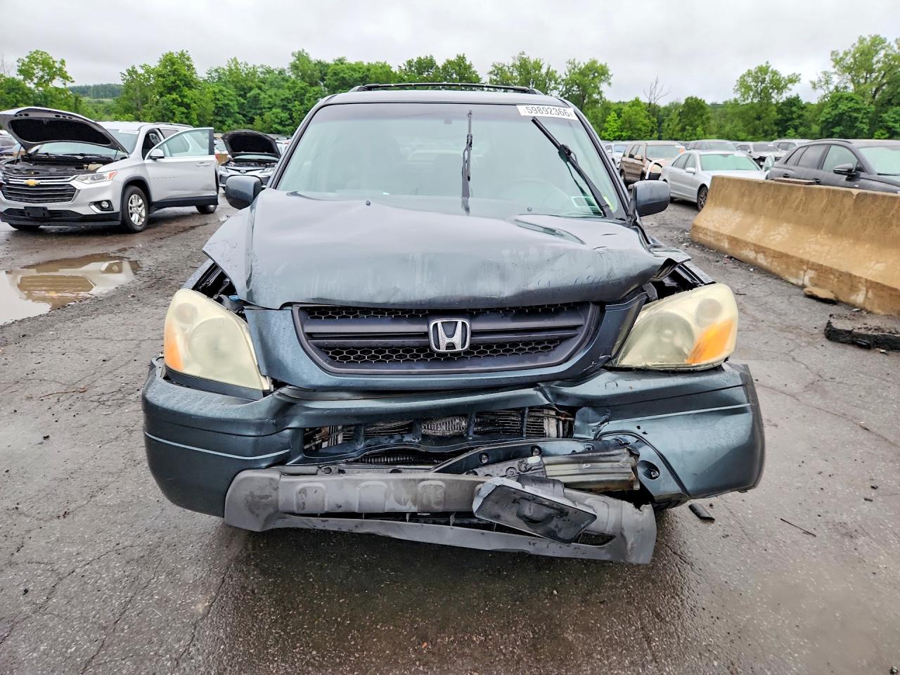 2003 Honda Pilot Exl Gray vin: 2HKYF18633H589438