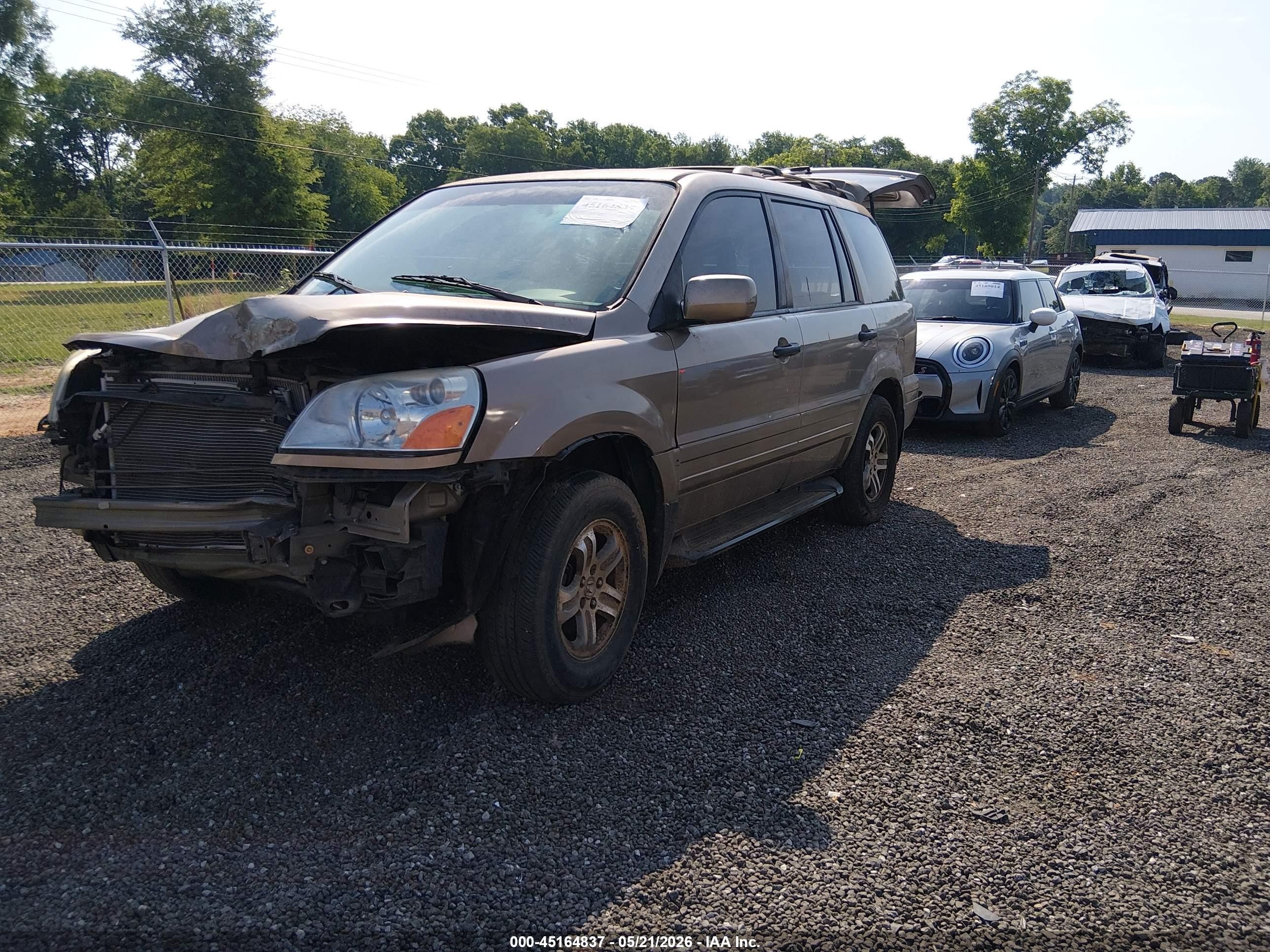 2003 Honda Pilot Ex-l Gold vin: 2HKYF18633H614872