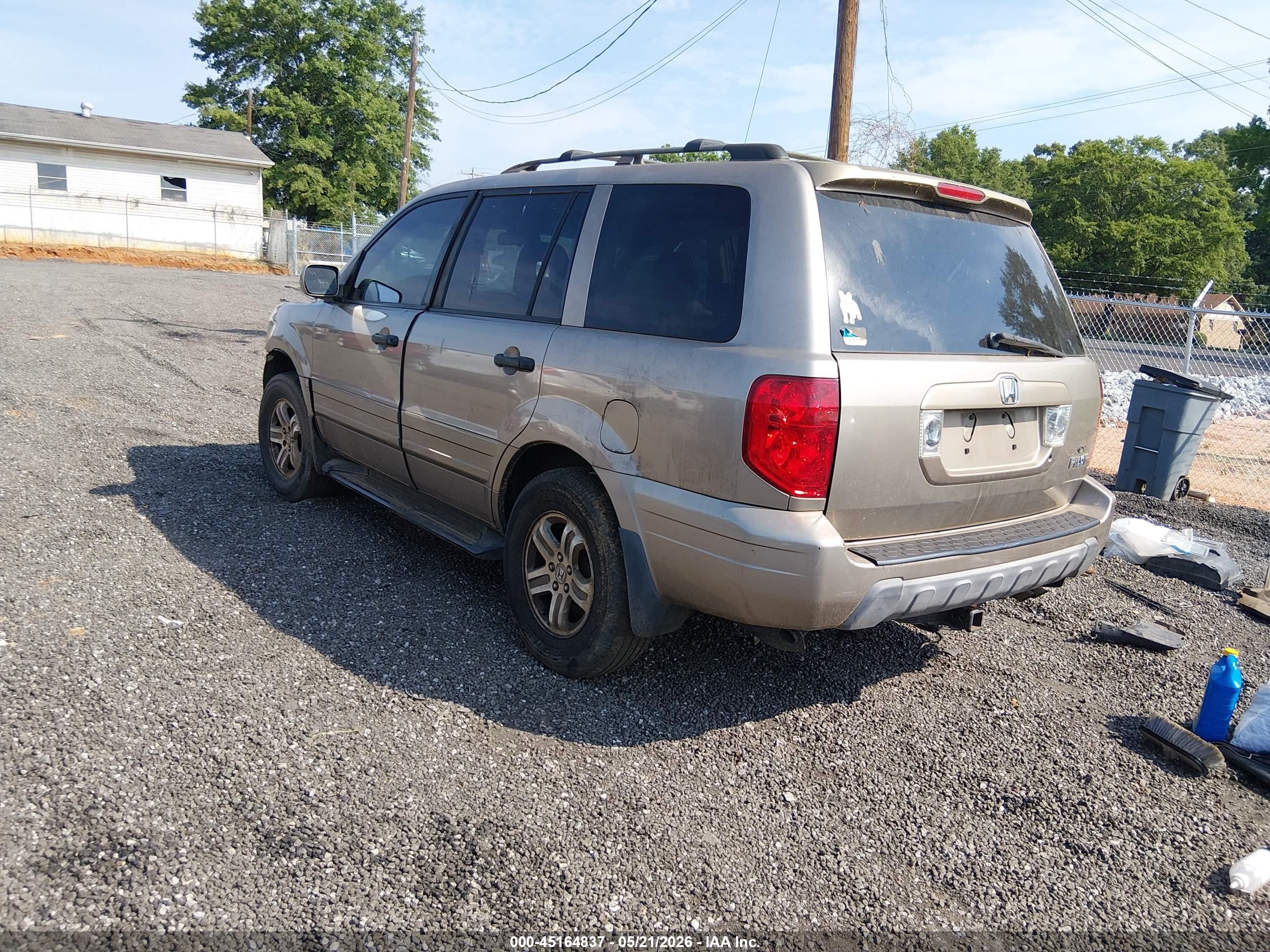 2003 Honda Pilot Ex-l Gold vin: 2HKYF18633H614872