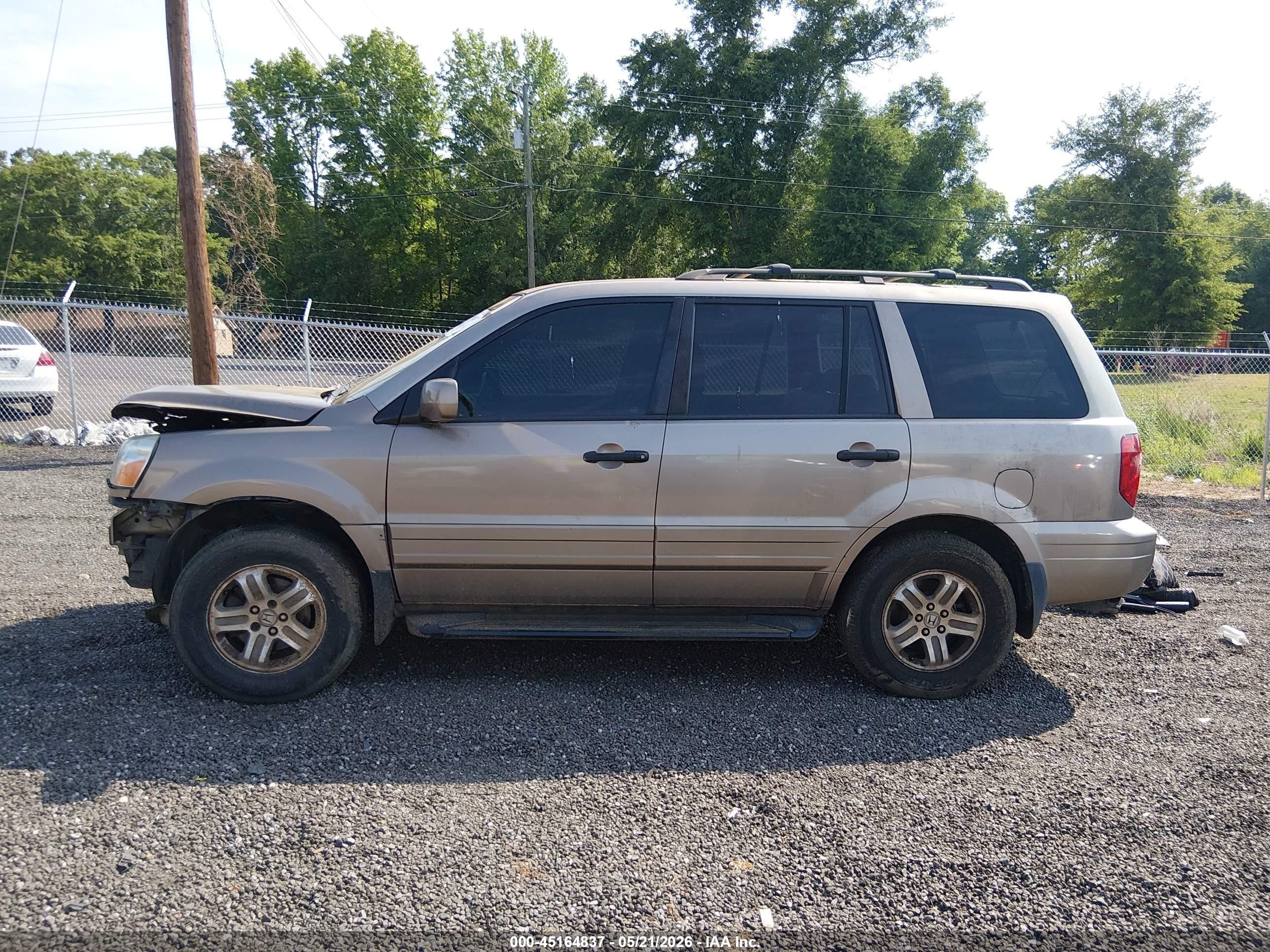 2003 Honda Pilot Ex-l Gold vin: 2HKYF18633H614872