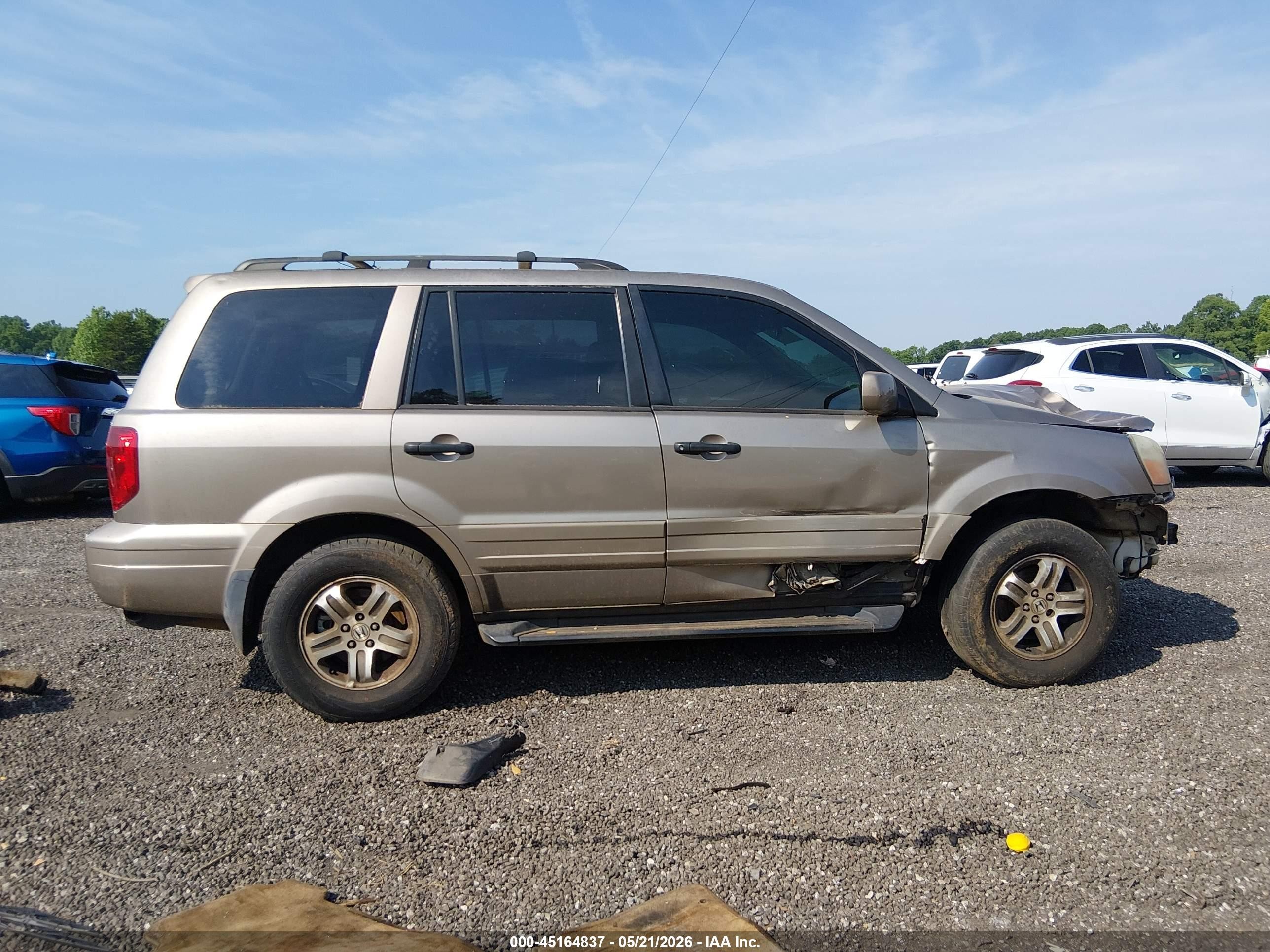 2003 Honda Pilot Ex-l Gold vin: 2HKYF18633H614872
