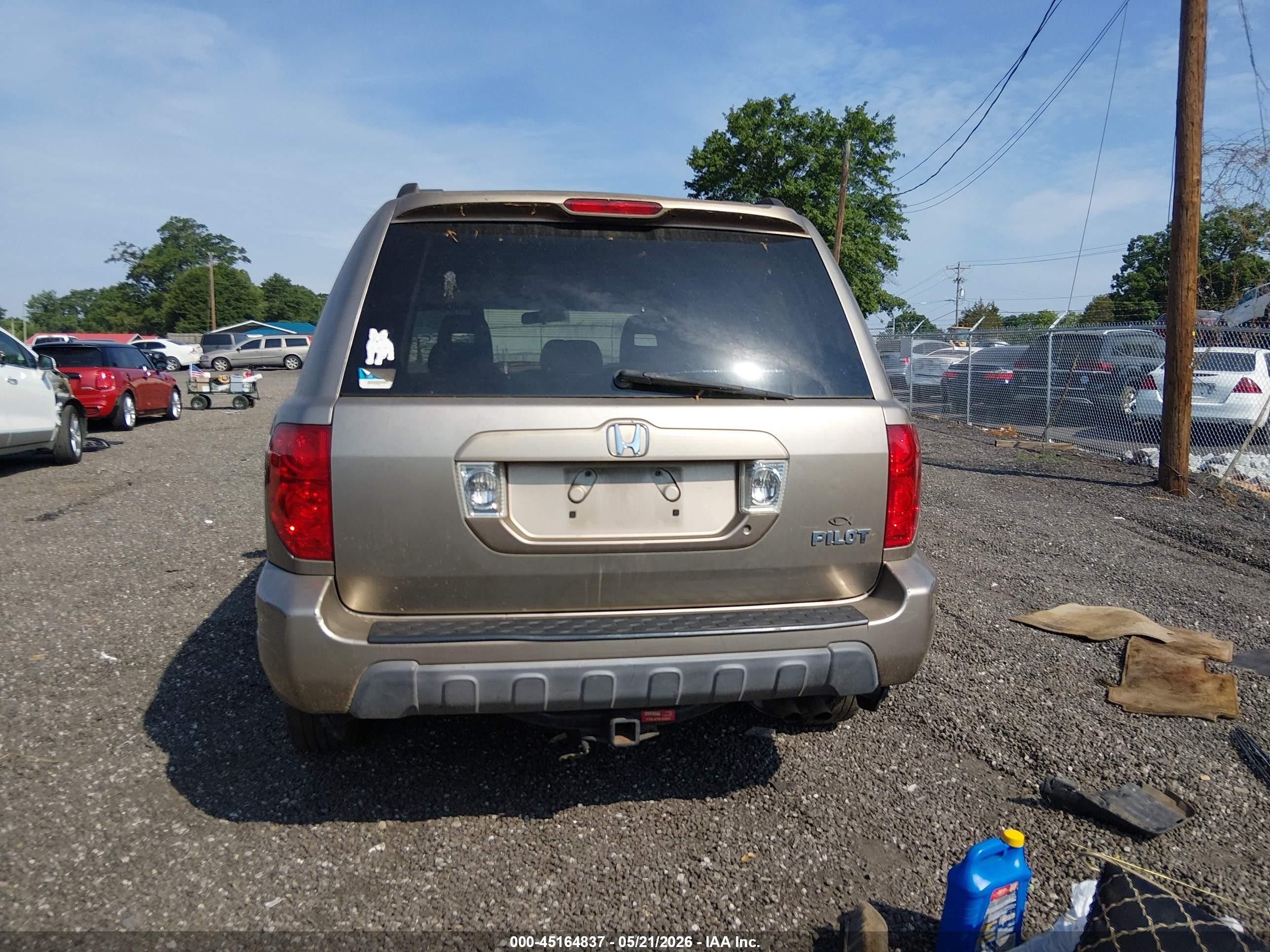 2003 Honda Pilot Ex-l Gold vin: 2HKYF18633H614872