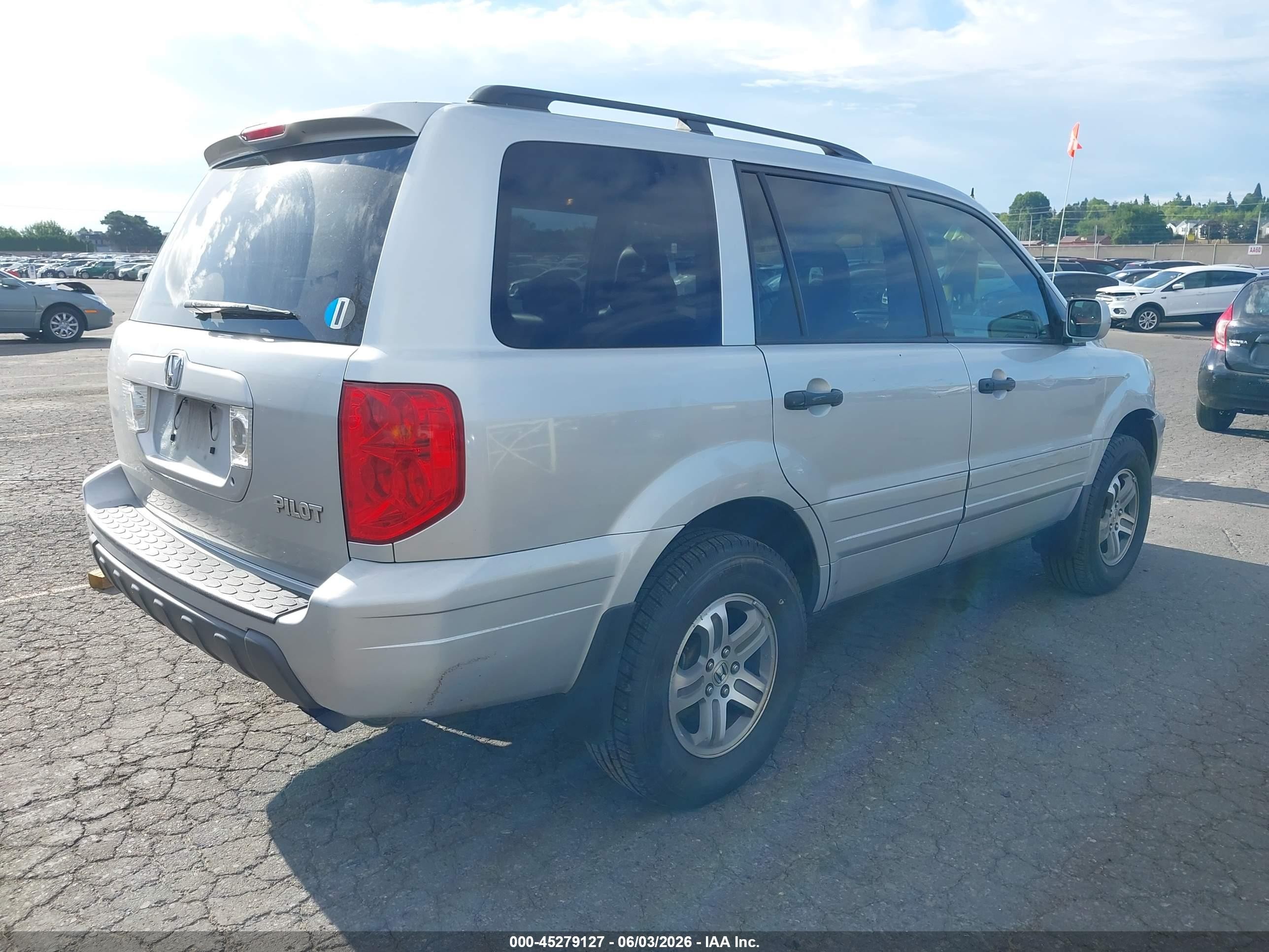 2004 Honda Pilot Ex-l Silver vin: 2HKYF18634H508259