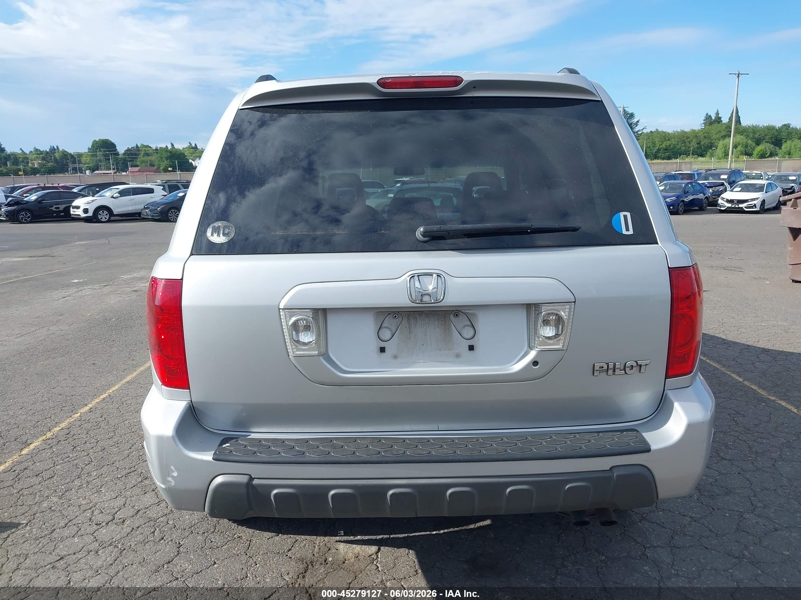 2004 Honda Pilot Ex-l Silver vin: 2HKYF18634H508259