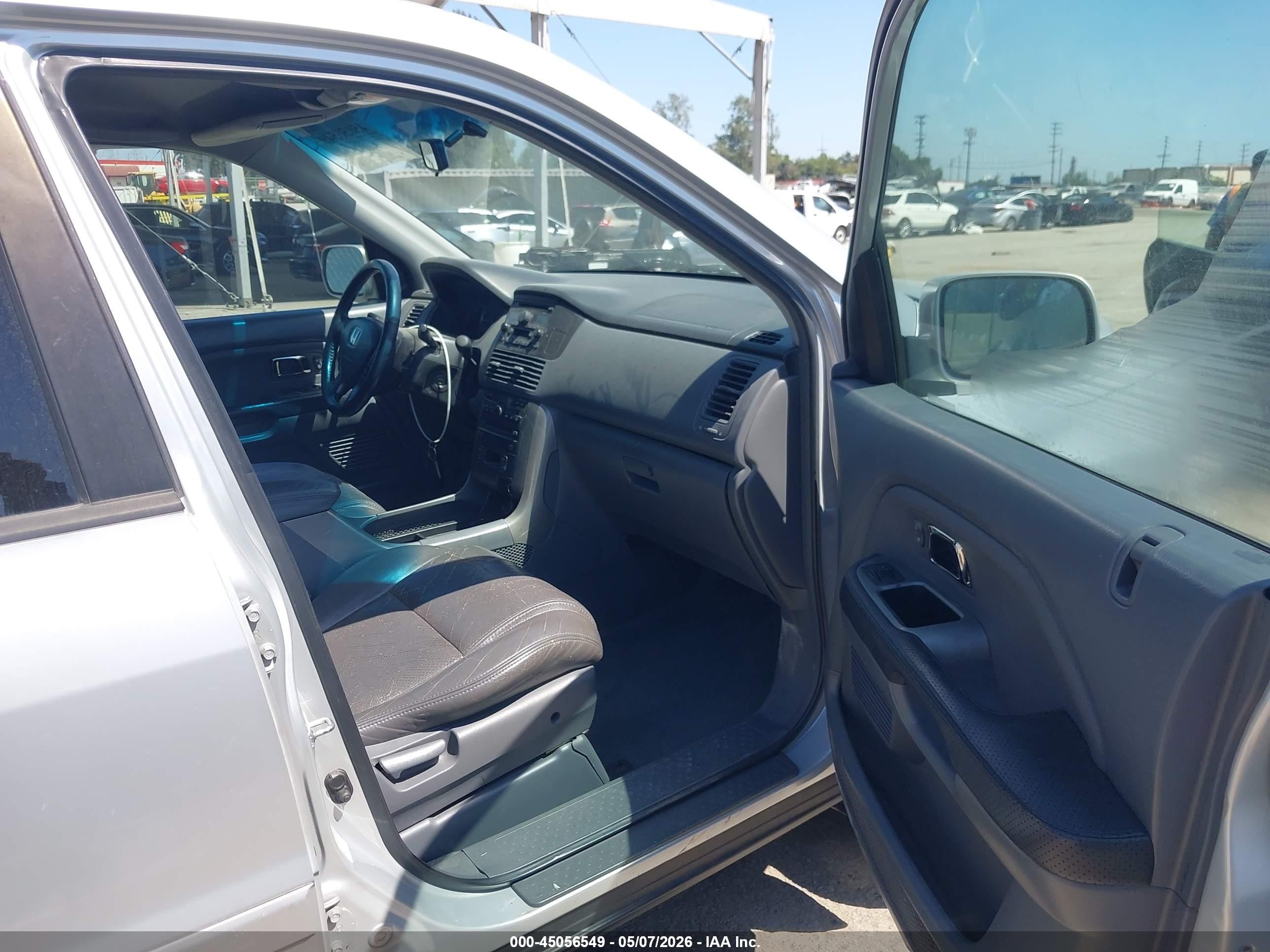 2004 Honda Pilot Ex-l Silver vin: 2HKYF18634H598836