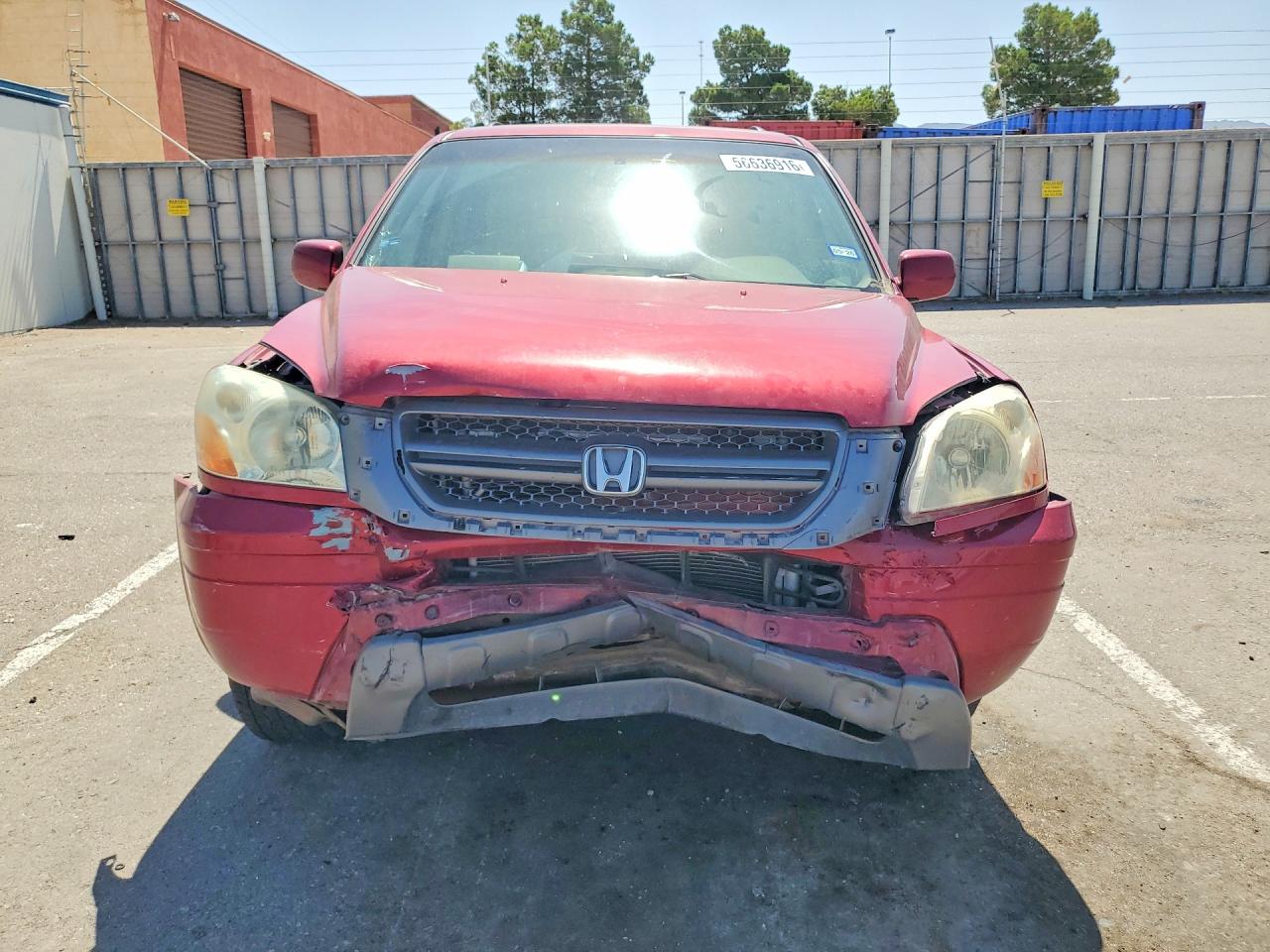 2004 Honda Pilot Exl Maroon vin: 2HKYF18634H619605