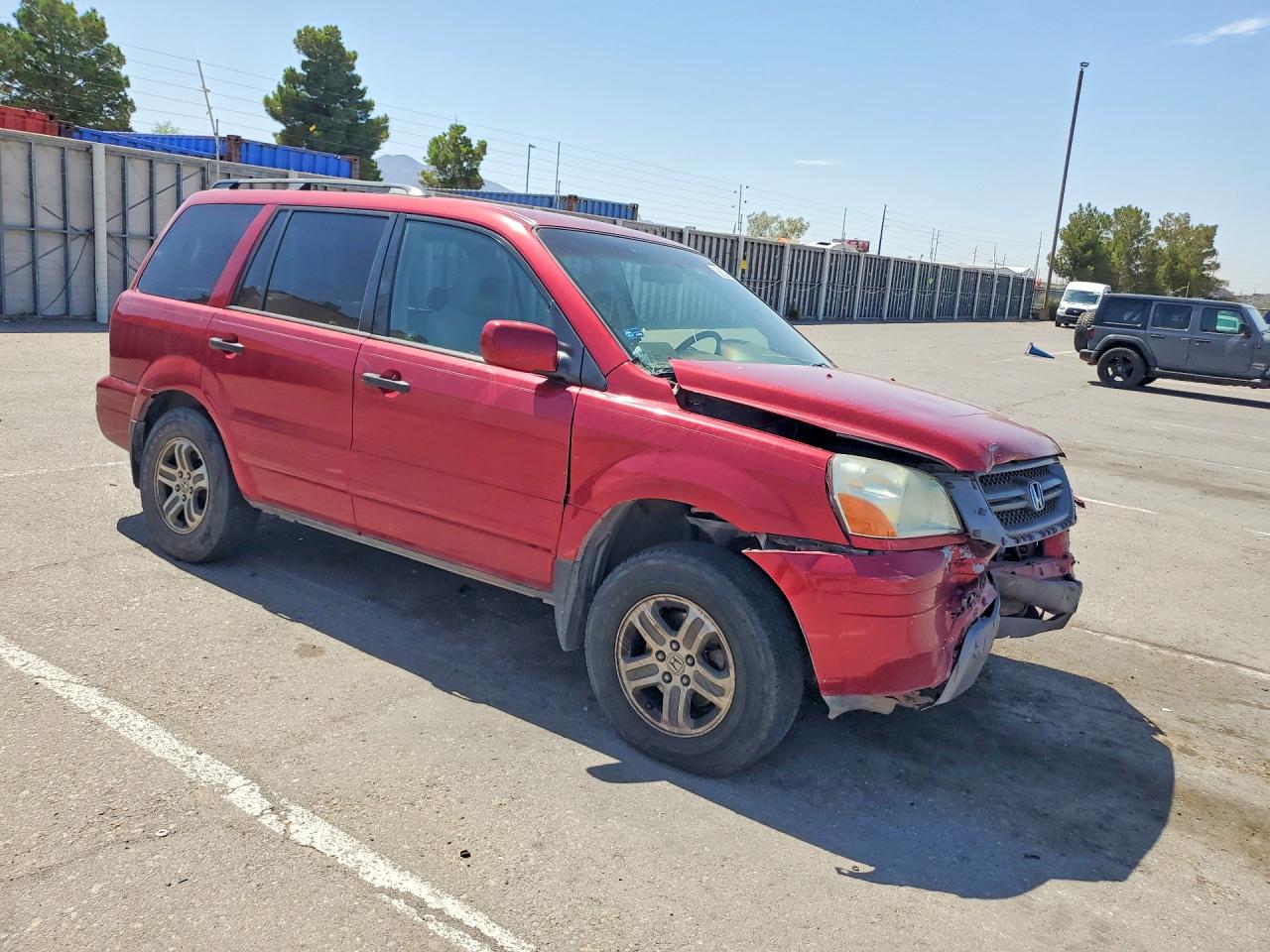 2004 Honda Pilot Exl Maroon vin: 2HKYF18634H619605