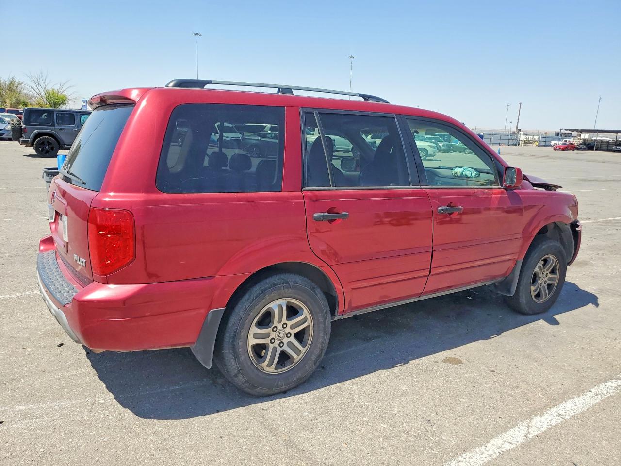 2004 Honda Pilot Exl Maroon vin: 2HKYF18634H619605