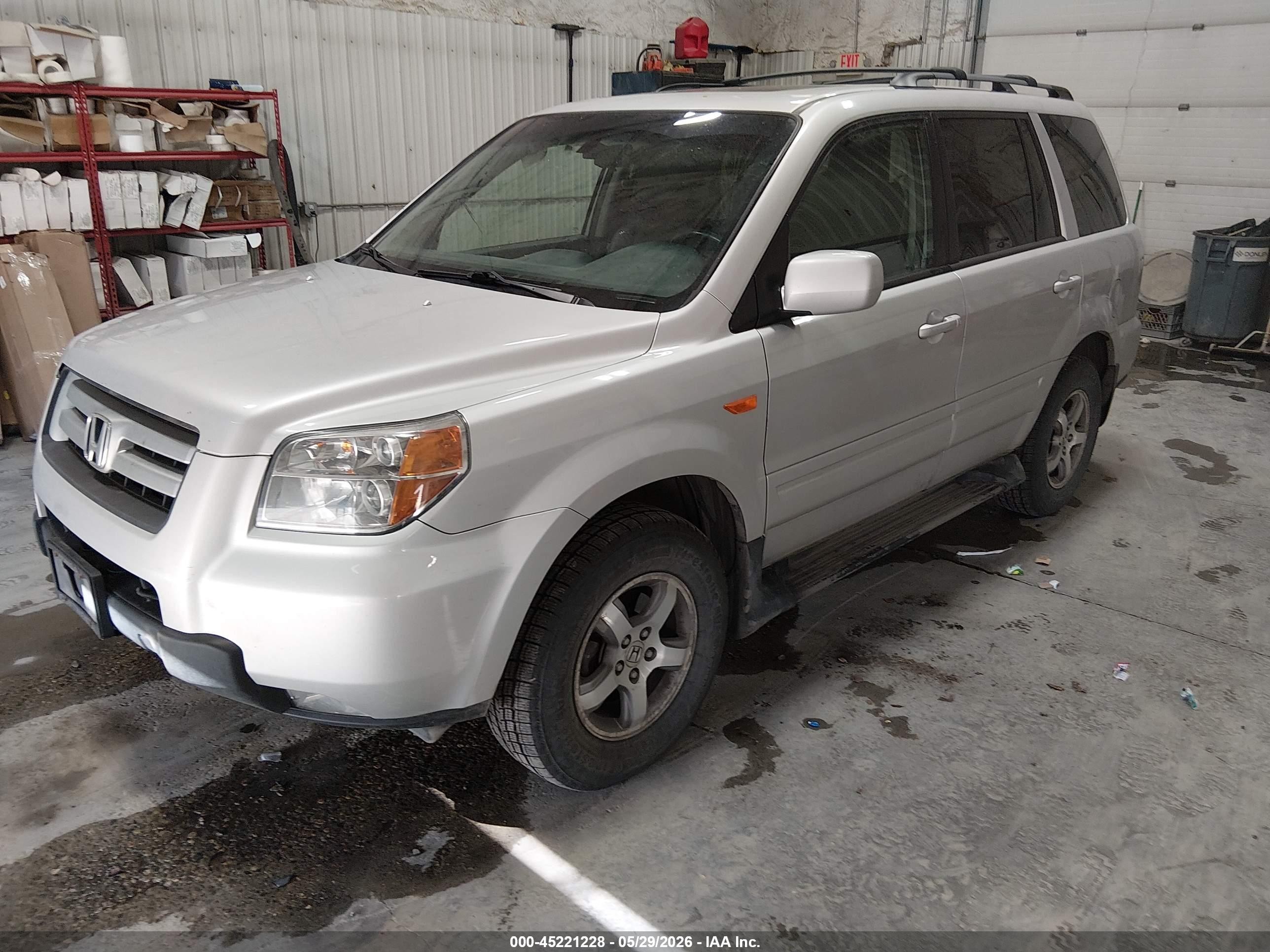 2006 Honda Pilot Ex-l Silver vin: 2HKYF18636H517160