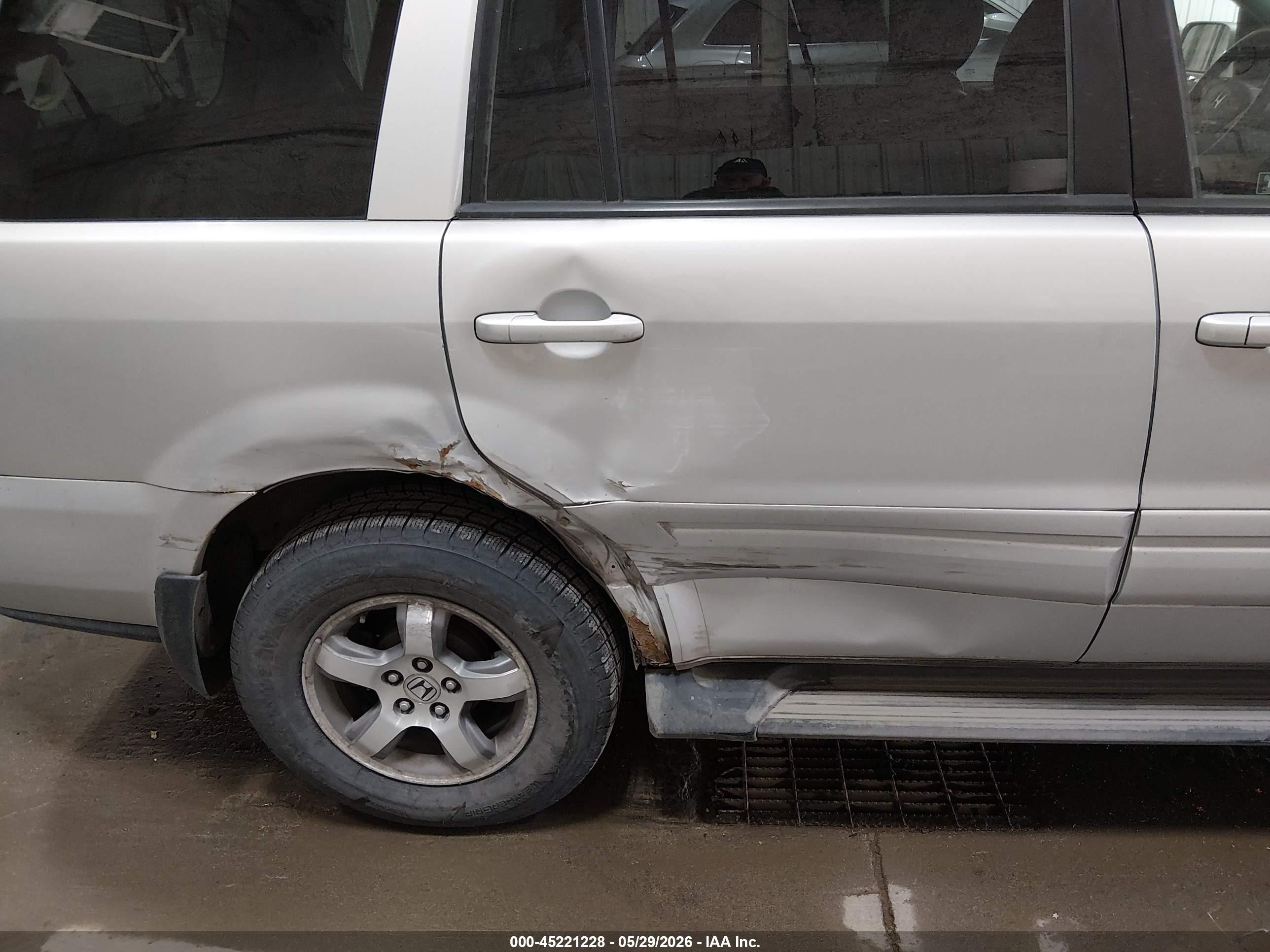2006 Honda Pilot Ex-l Silver vin: 2HKYF18636H517160