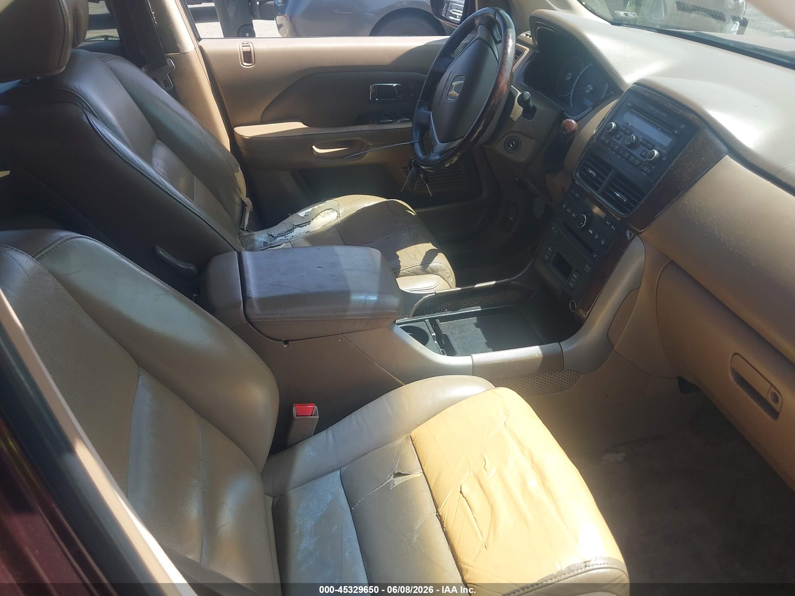 2007 Honda Pilot Ex-l Purple vin: 2HKYF18637H503051