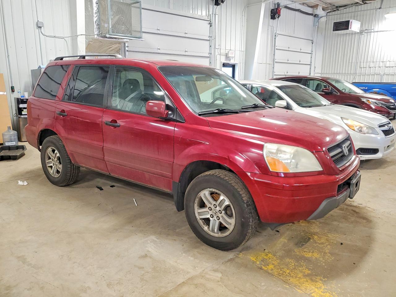 2003 Honda Pilot Exl Red vin: 2HKYF18643H522931