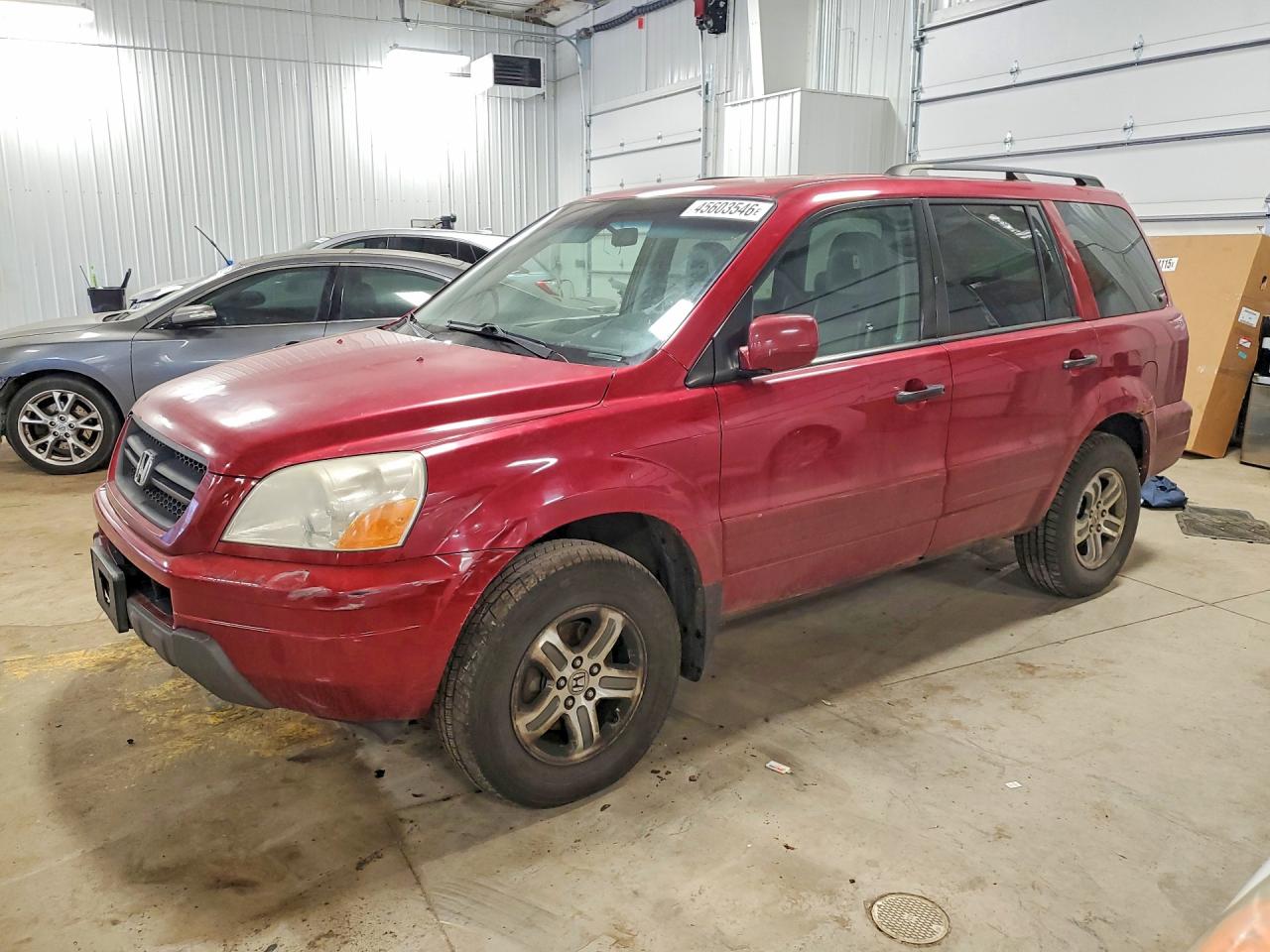 2003 Honda Pilot Exl Red vin: 2HKYF18643H522931