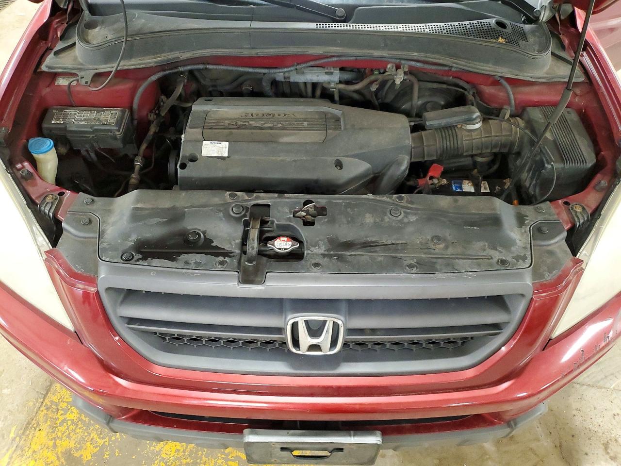 2003 Honda Pilot Exl Red vin: 2HKYF18643H522931