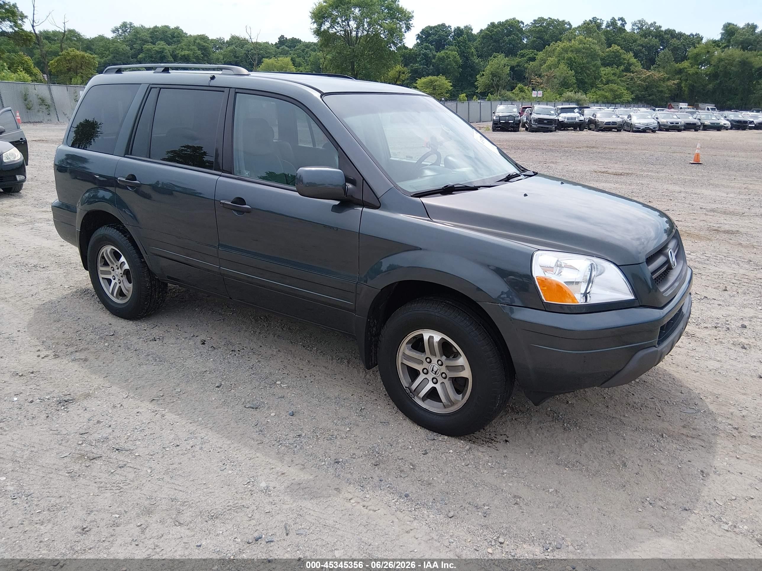 2003 Honda Pilot Ex-l Green vin: 2HKYF18643H578027