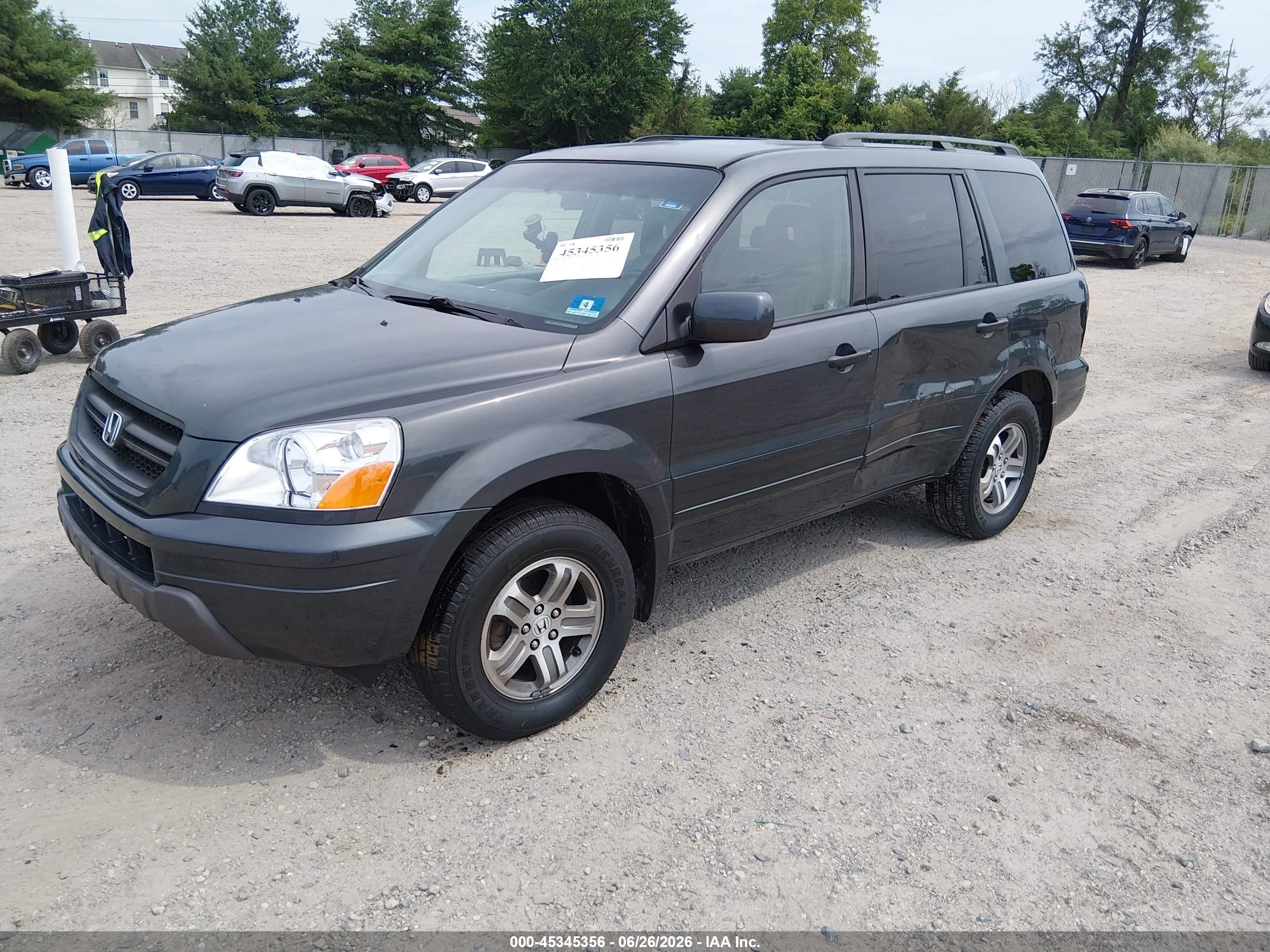 2003 Honda Pilot Ex-l Green vin: 2HKYF18643H578027