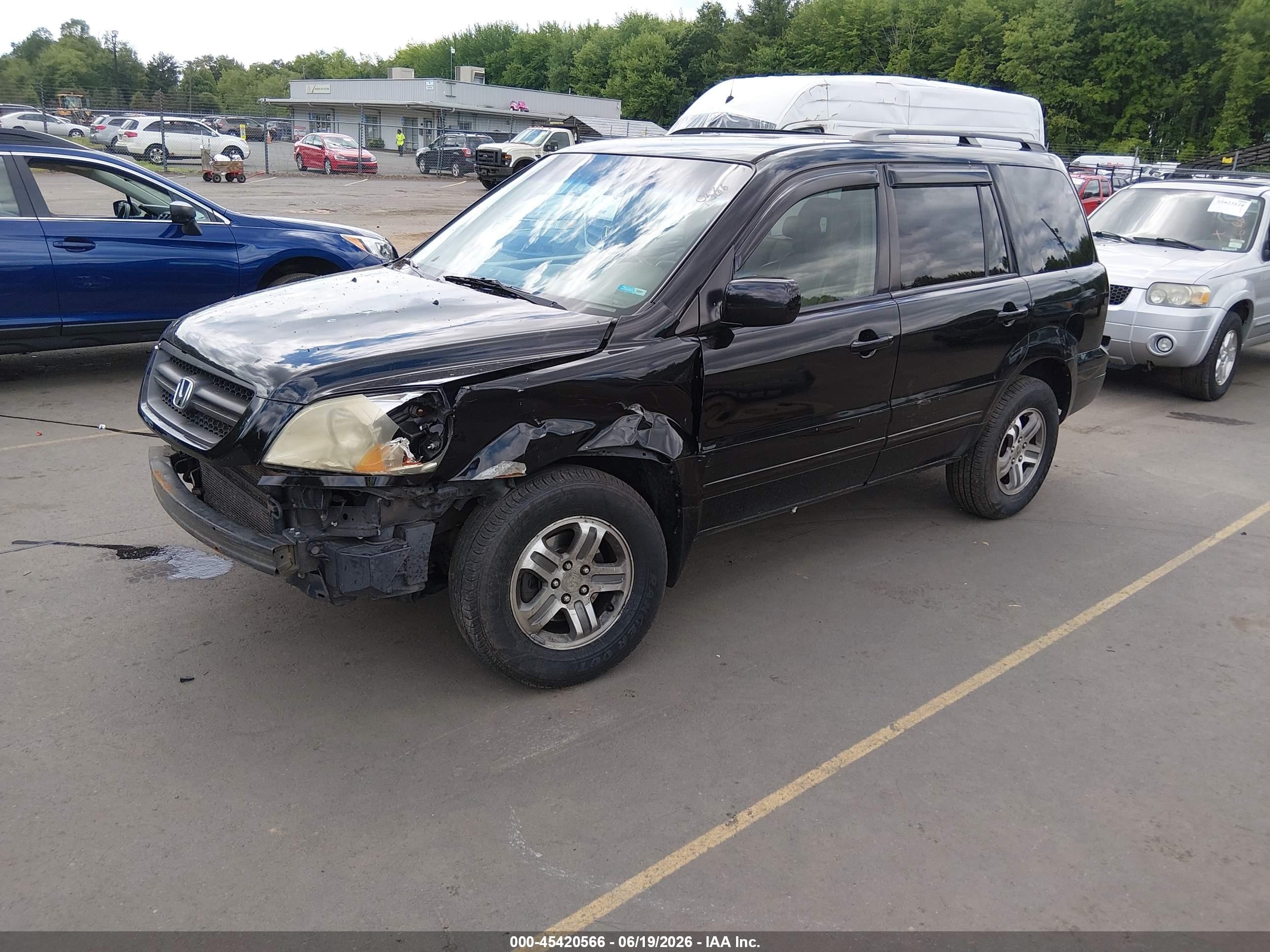 2004 Honda Pilot Ex-l Black vin: 2HKYF18644H558149