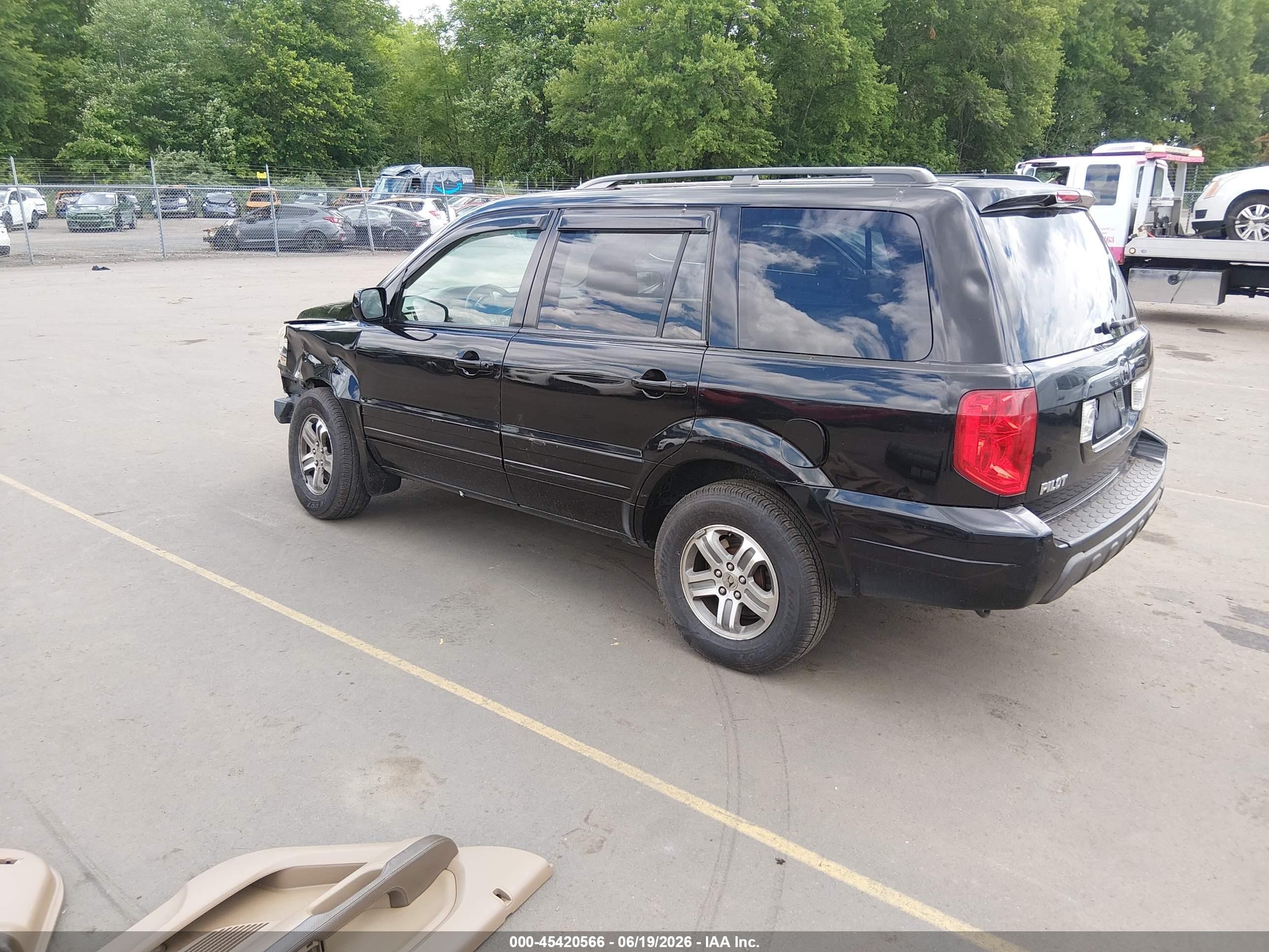 2004 Honda Pilot Ex-l Black vin: 2HKYF18644H558149