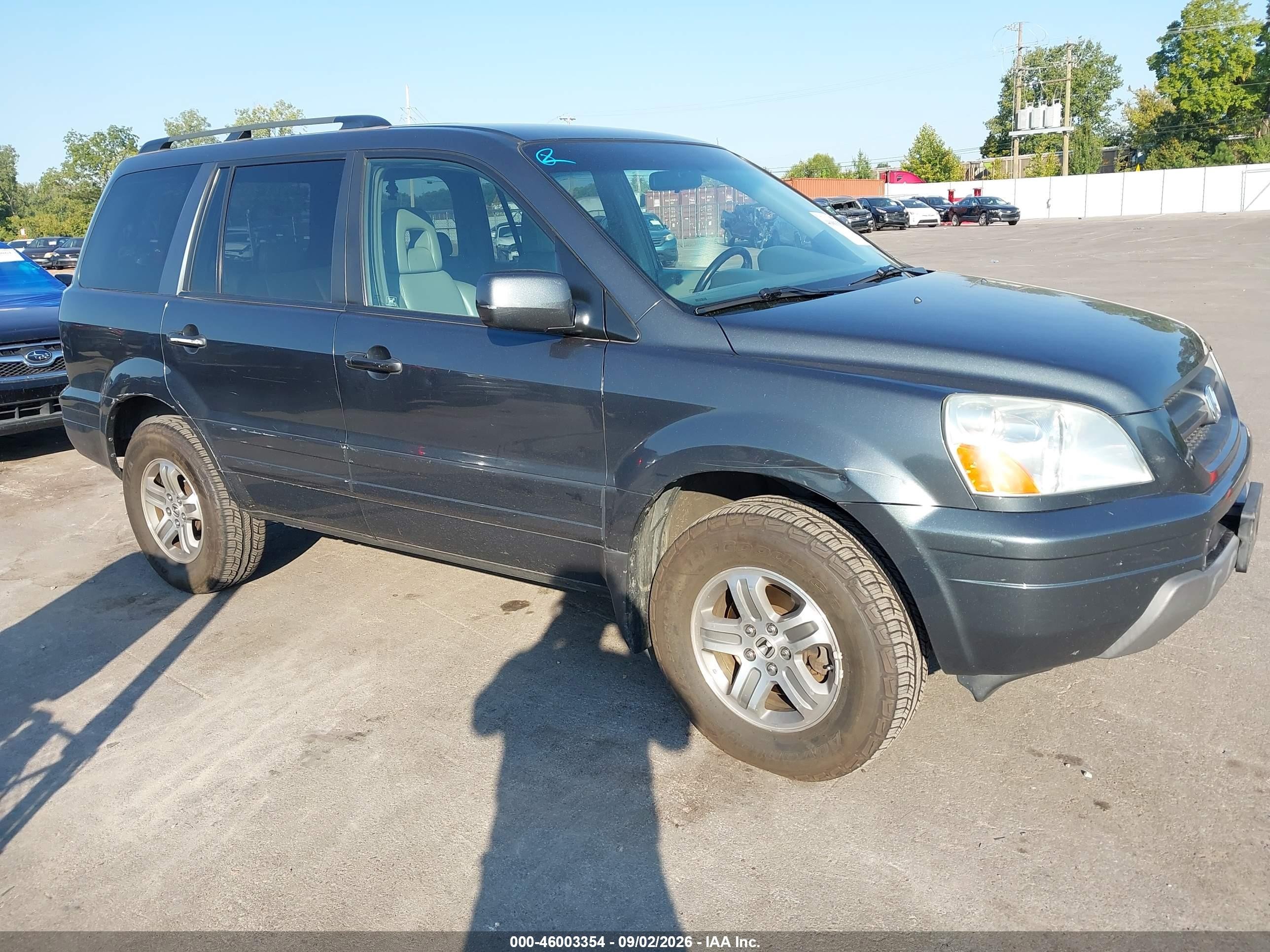 2004 Honda Pilot Ex-l Blue vin: 2HKYF18644H581351