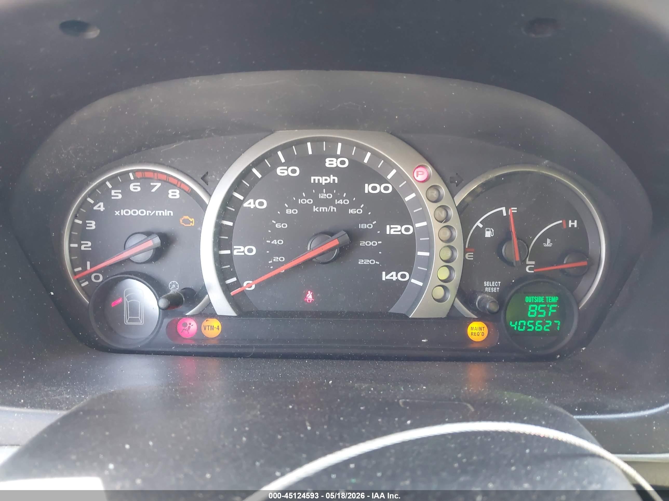 2004 Honda Pilot Ex-l Gray vin: 2HKYF18654H518257
