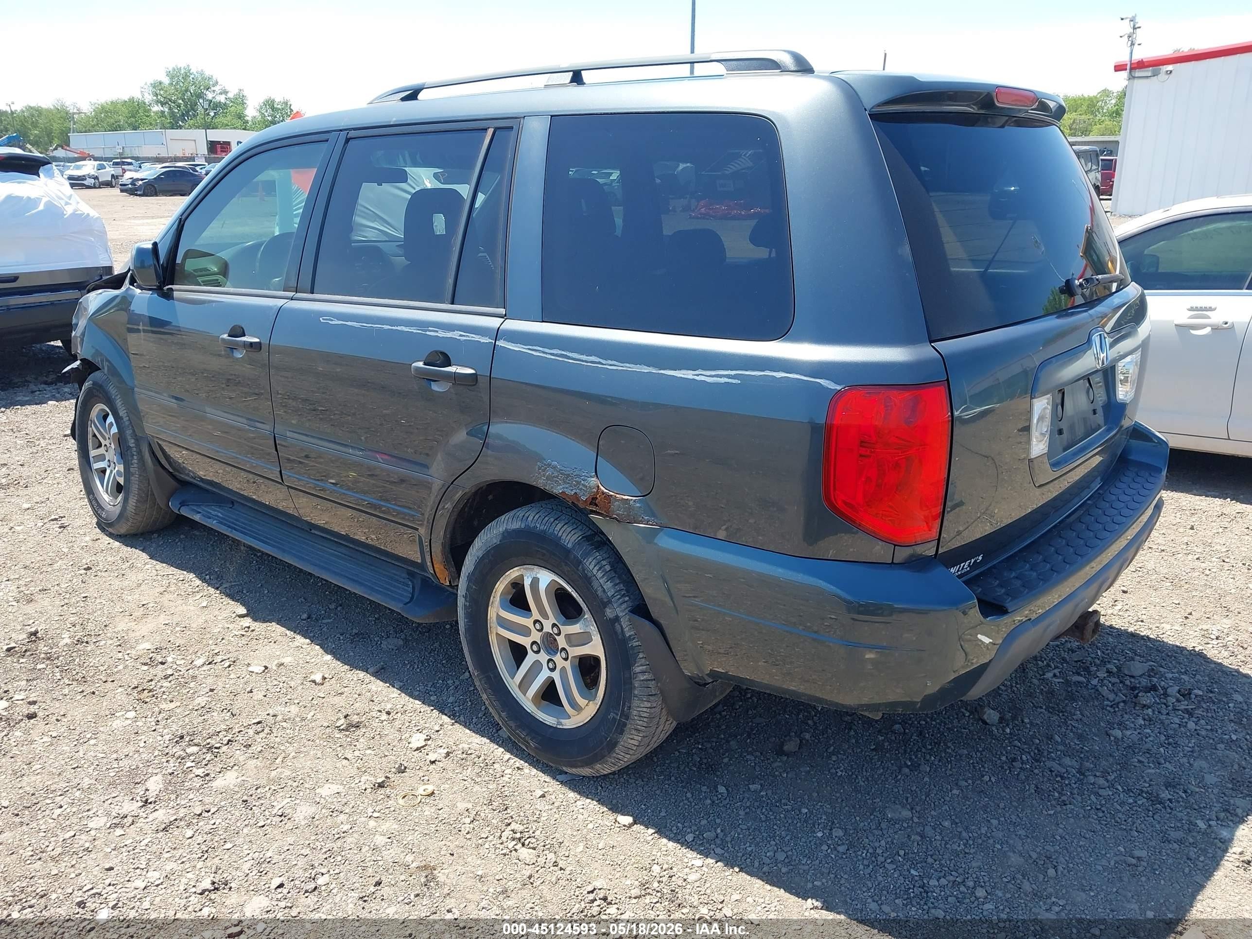 2004 Honda Pilot Ex-l Gray vin: 2HKYF18654H518257