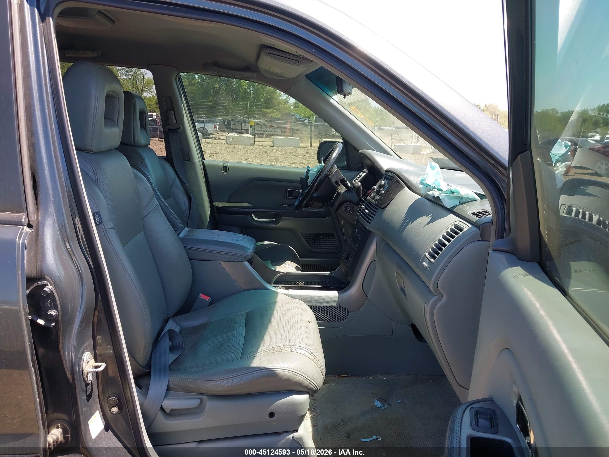 2004 Honda Pilot Ex-l Gray vin: 2HKYF18654H518257
