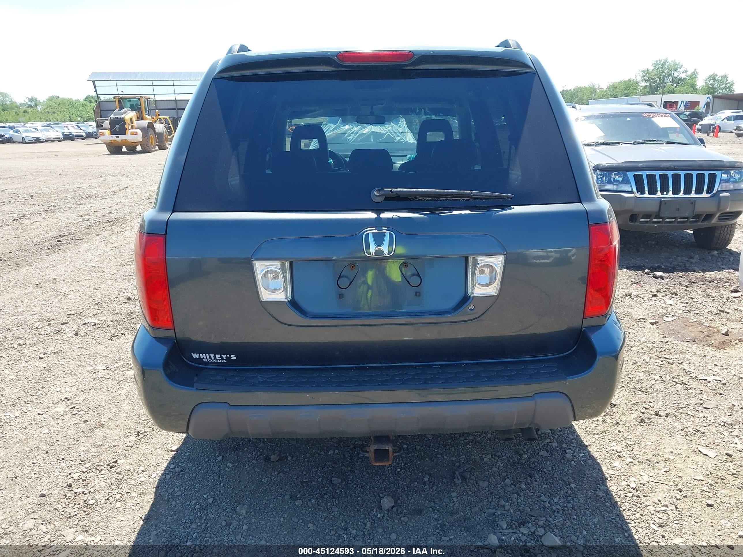 2004 Honda Pilot Ex-l Gray vin: 2HKYF18654H518257