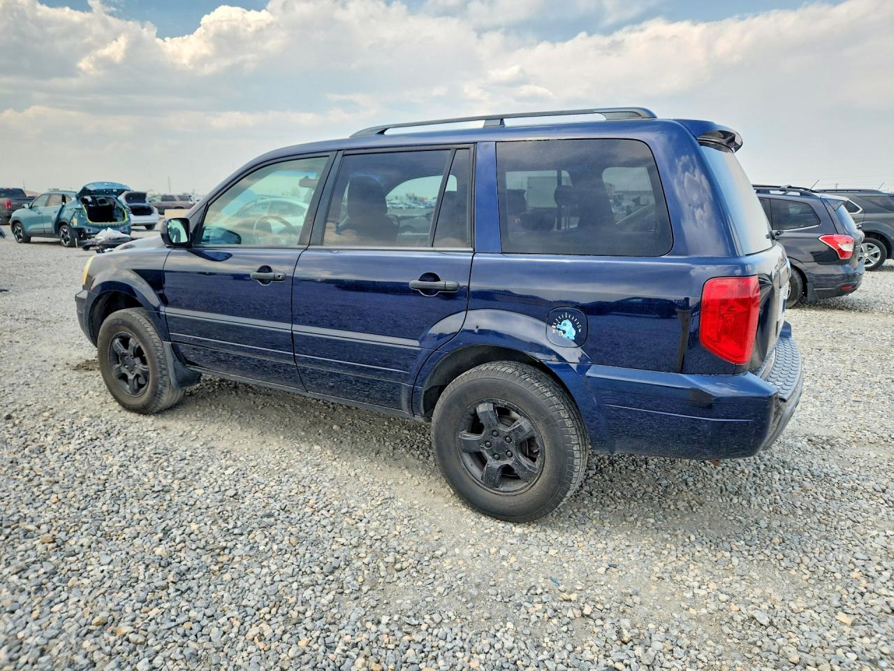 2004 Honda Pilot Exl Blue vin: 2HKYF18654H518954