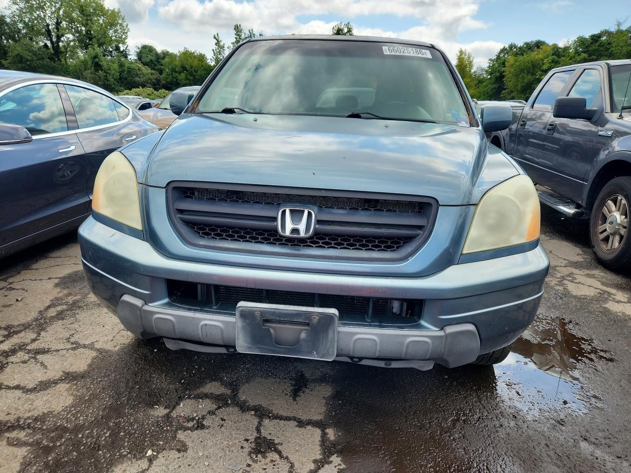 2005 Honda Pilot Exl Синий vin: 2HKYF18655H545010