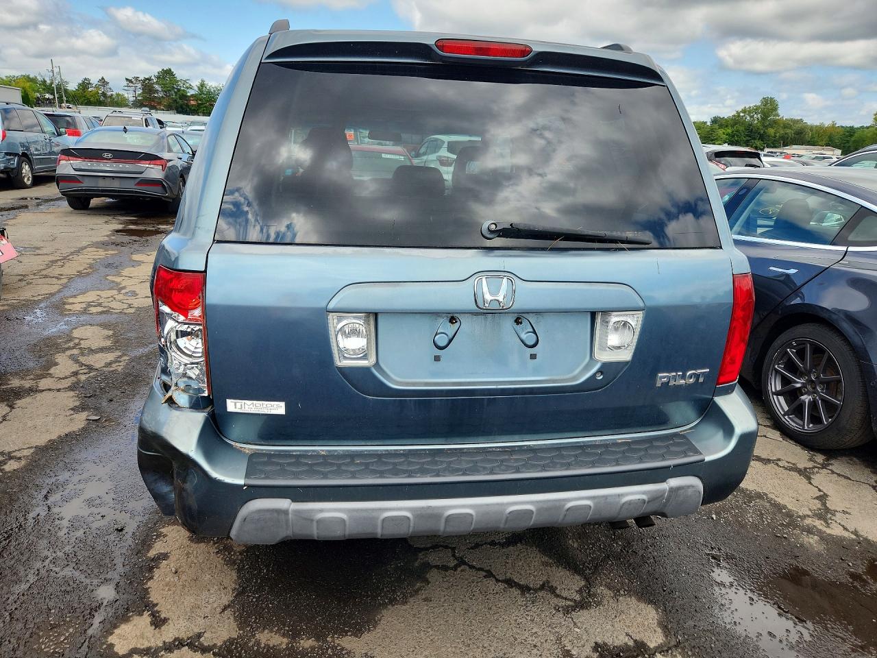 2005 Honda Pilot Exl Синий vin: 2HKYF18655H545010