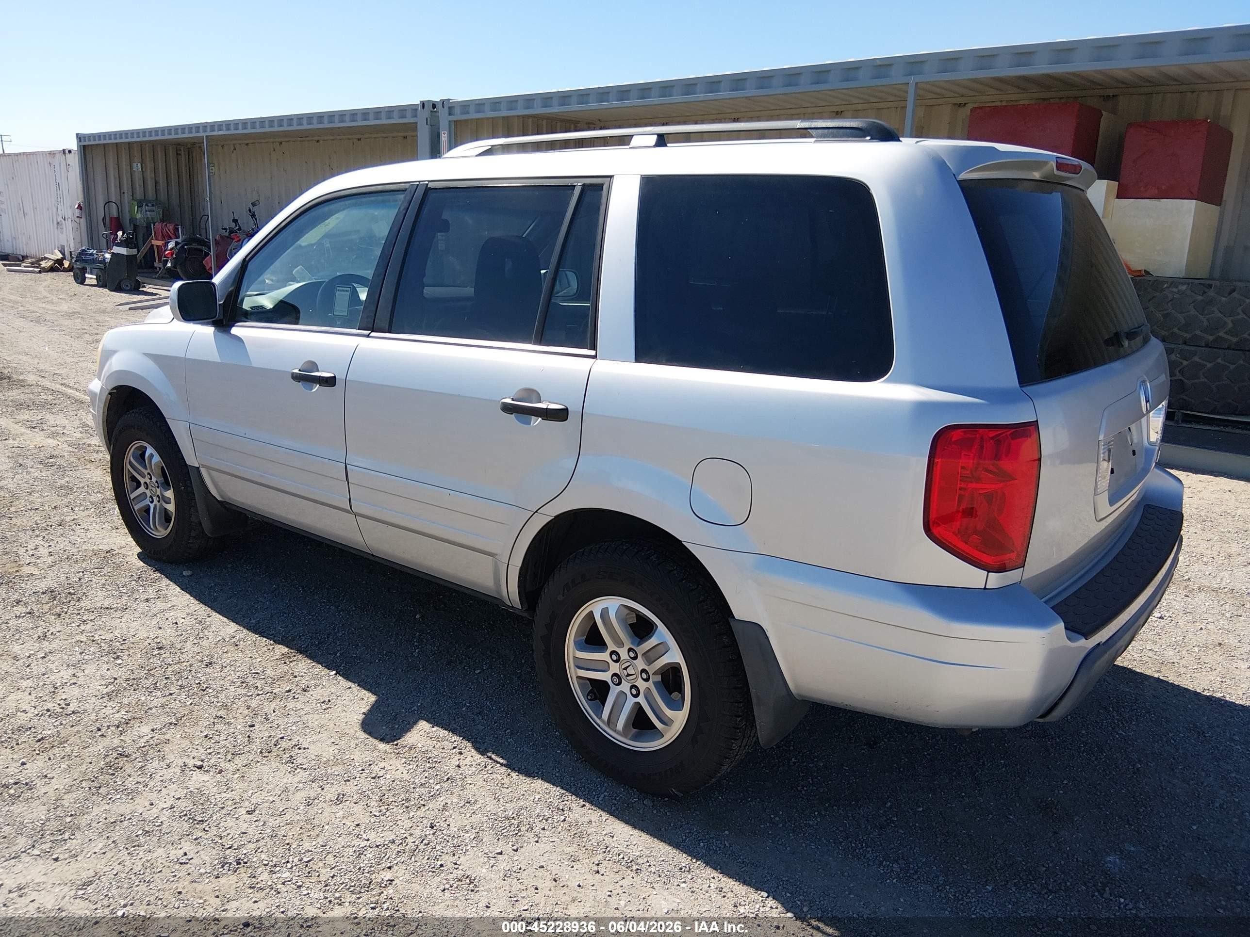 2005 Honda Pilot Ex-l Gray vin: 2HKYF18655H546481