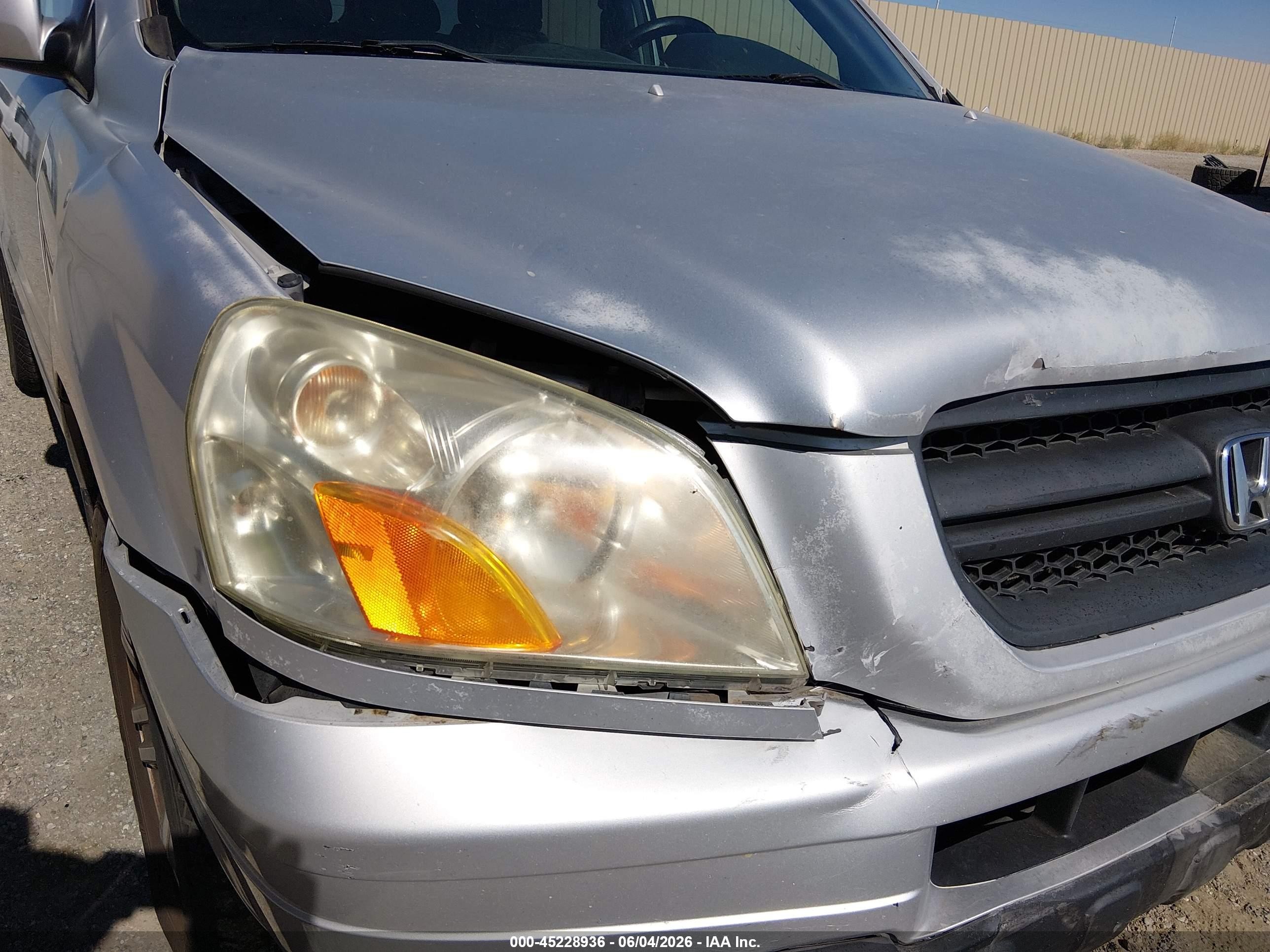 2005 Honda Pilot Ex-l Gray vin: 2HKYF18655H546481