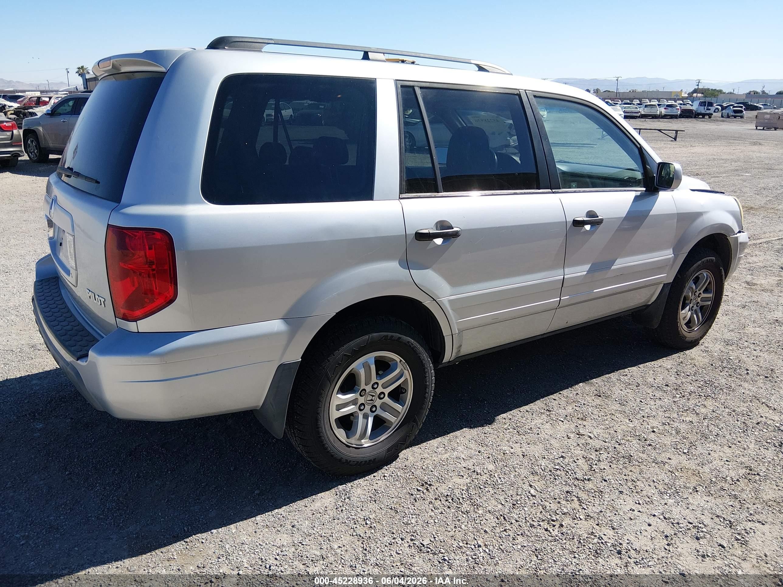 2005 Honda Pilot Ex-l Gray vin: 2HKYF18655H546481