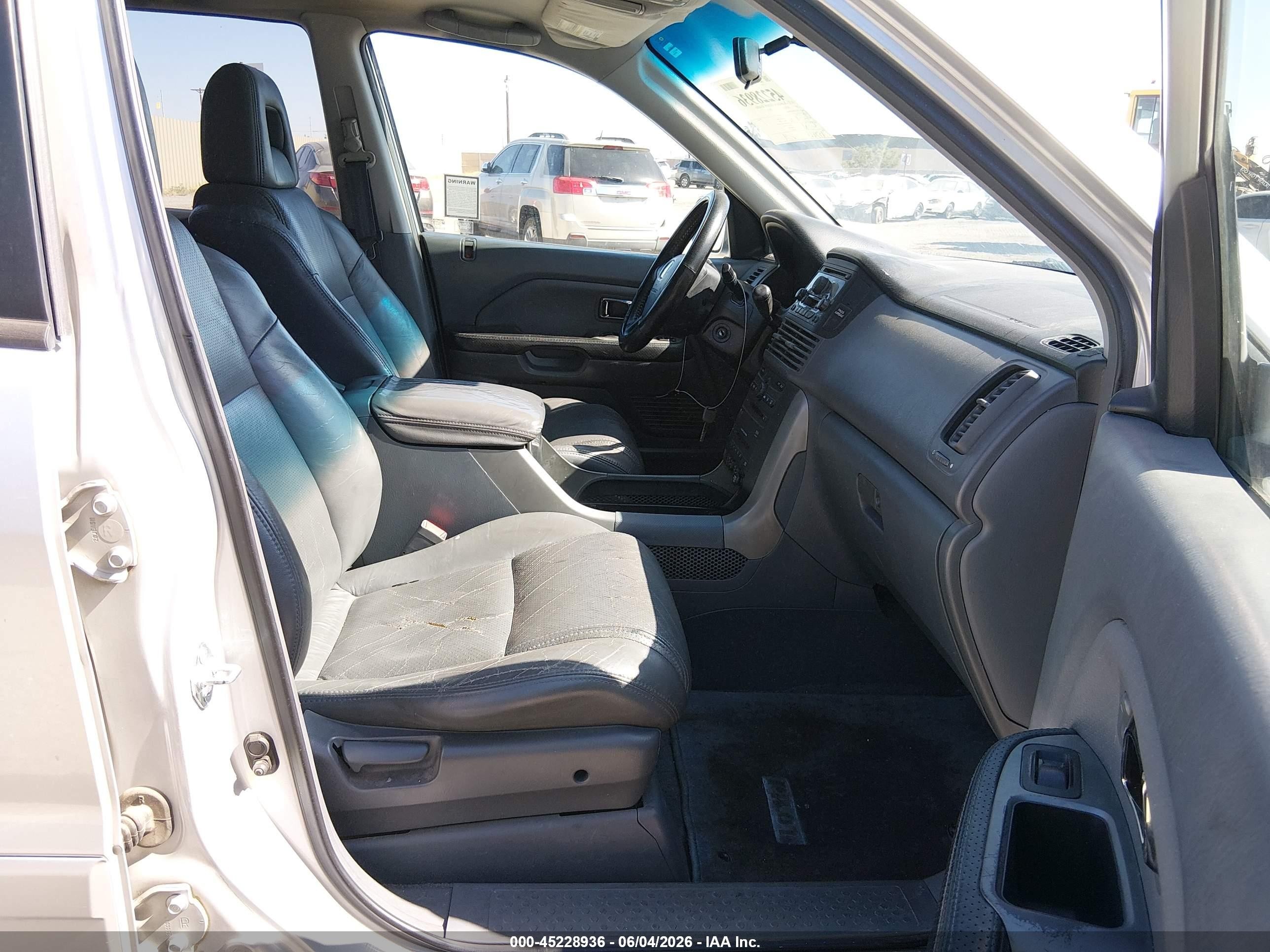 2005 Honda Pilot Ex-l Gray vin: 2HKYF18655H546481