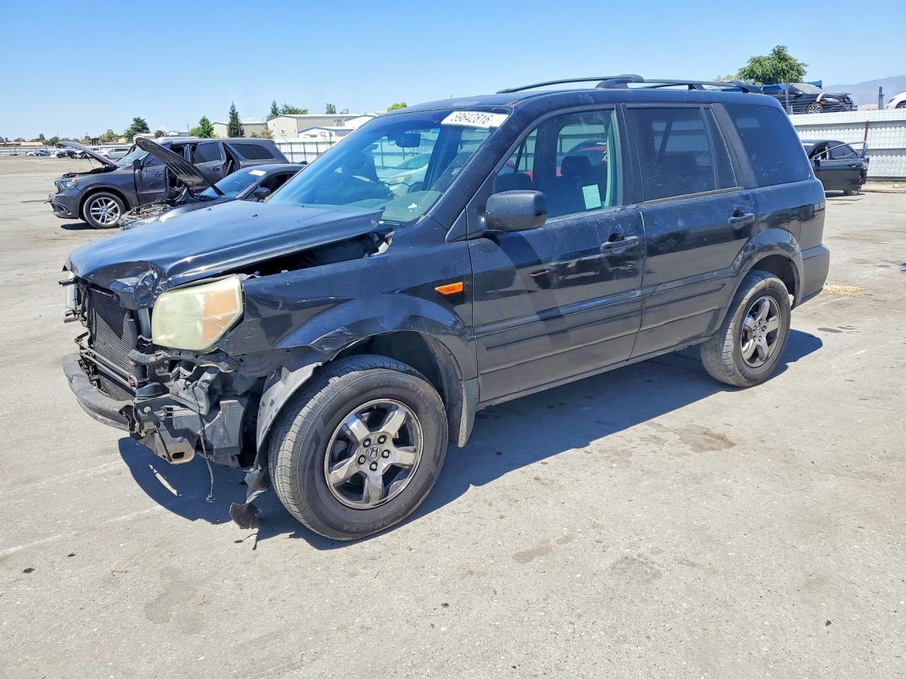 2006 Honda Pilot Ex Black vin: 2HKYF18656H520612