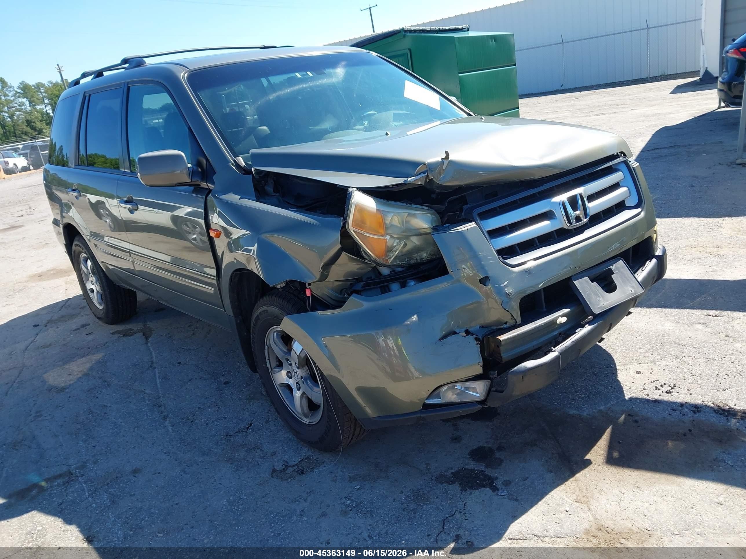2007 Honda Pilot Ex-l Brown vin: 2HKYF18657H500913