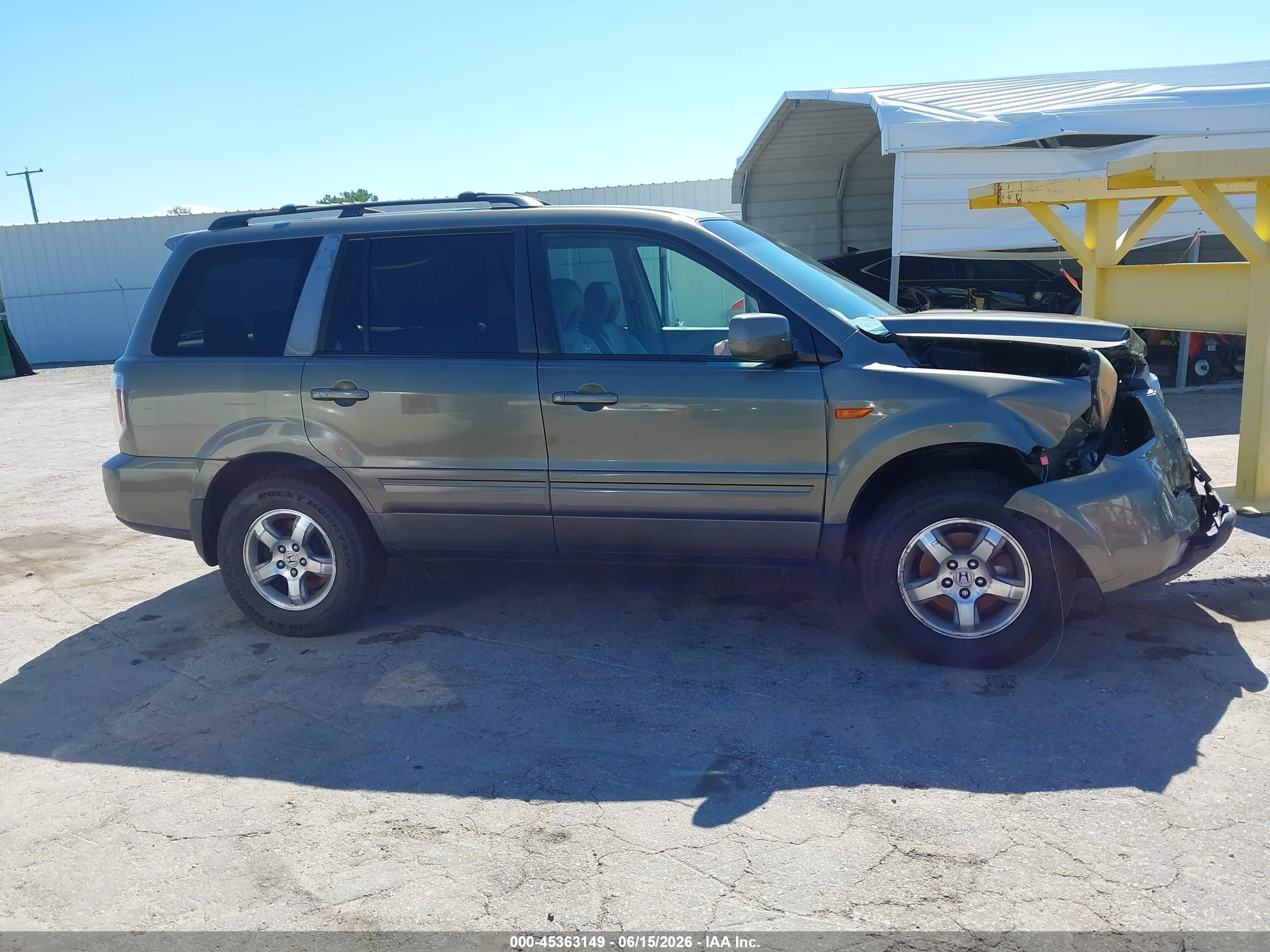 2007 Honda Pilot Ex-l Brown vin: 2HKYF18657H500913