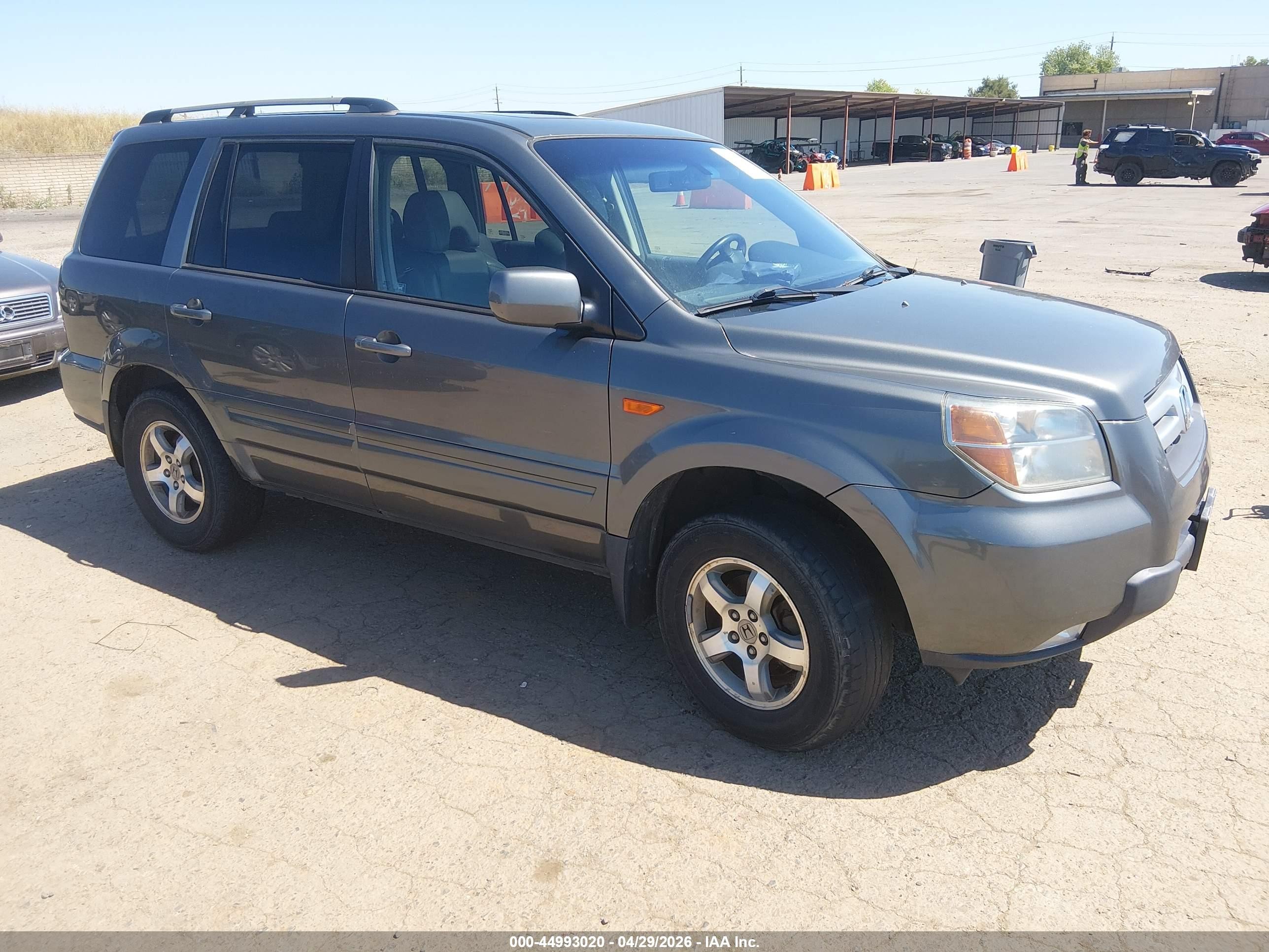 2007 Honda Pilot Ex-l Gray vin: 2HKYF18657H504315