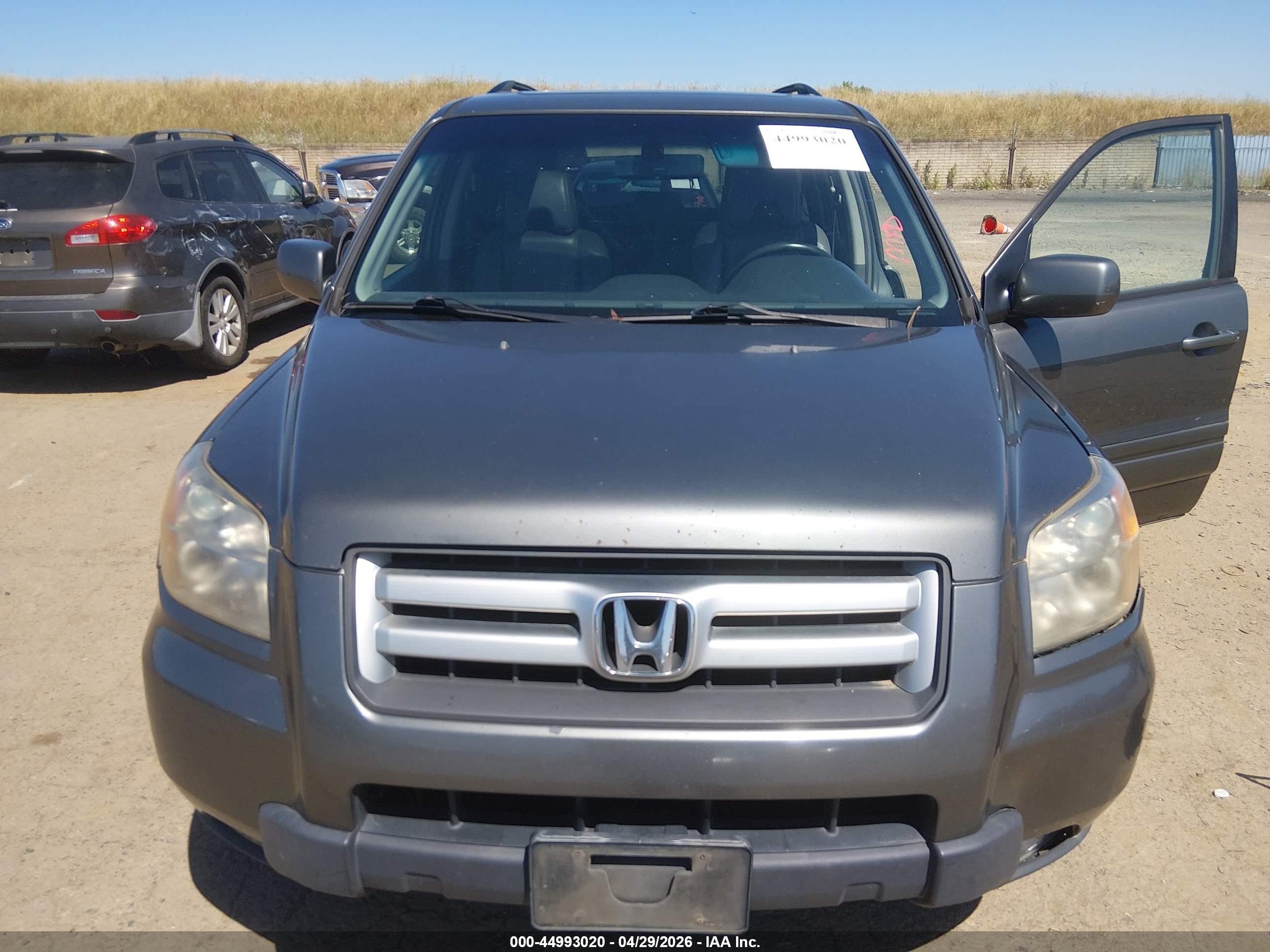 2007 Honda Pilot Ex-l Gray vin: 2HKYF18657H504315