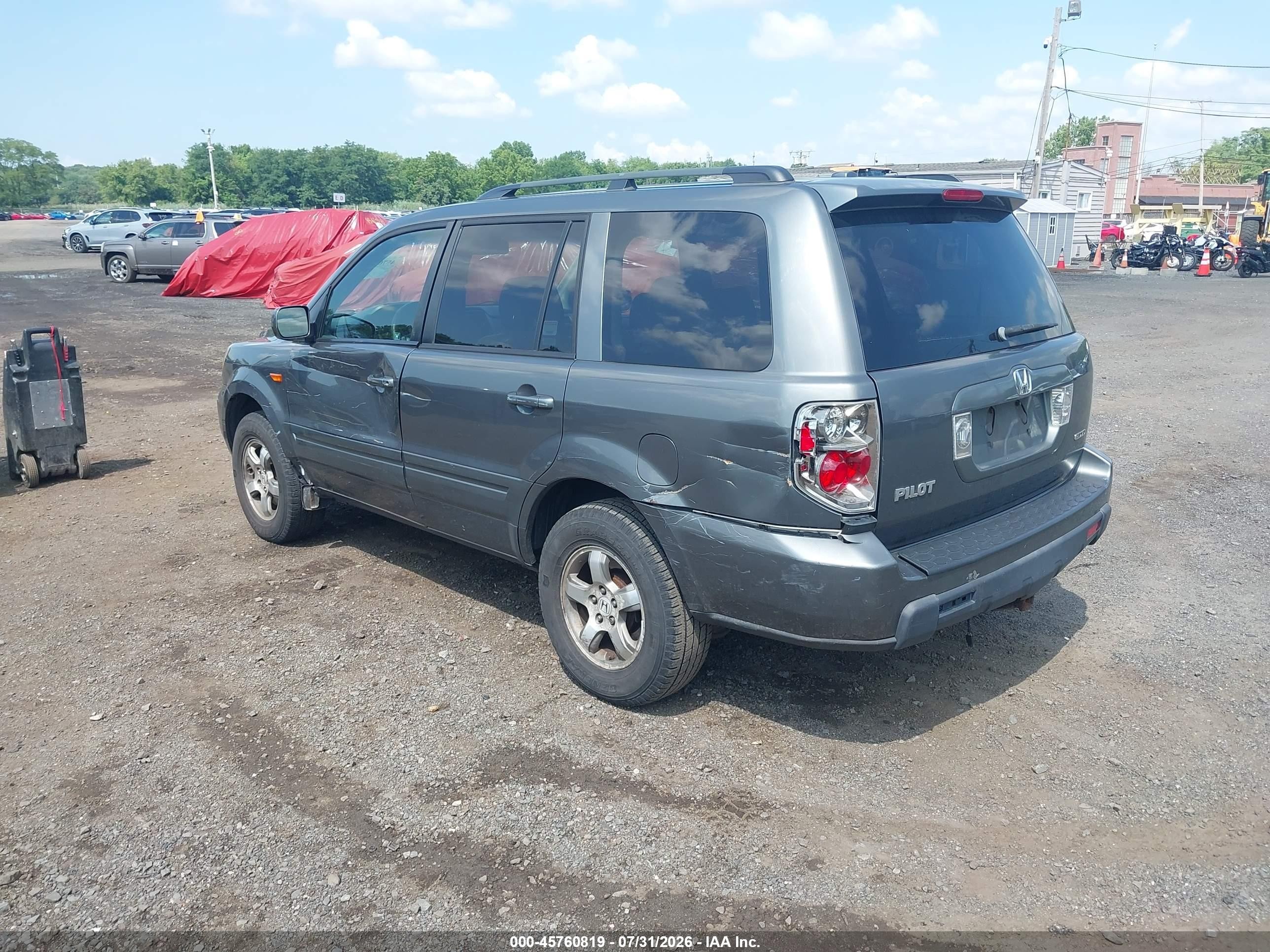 2007 Honda Pilot Ex-l Серый vin: 2HKYF18657H507425