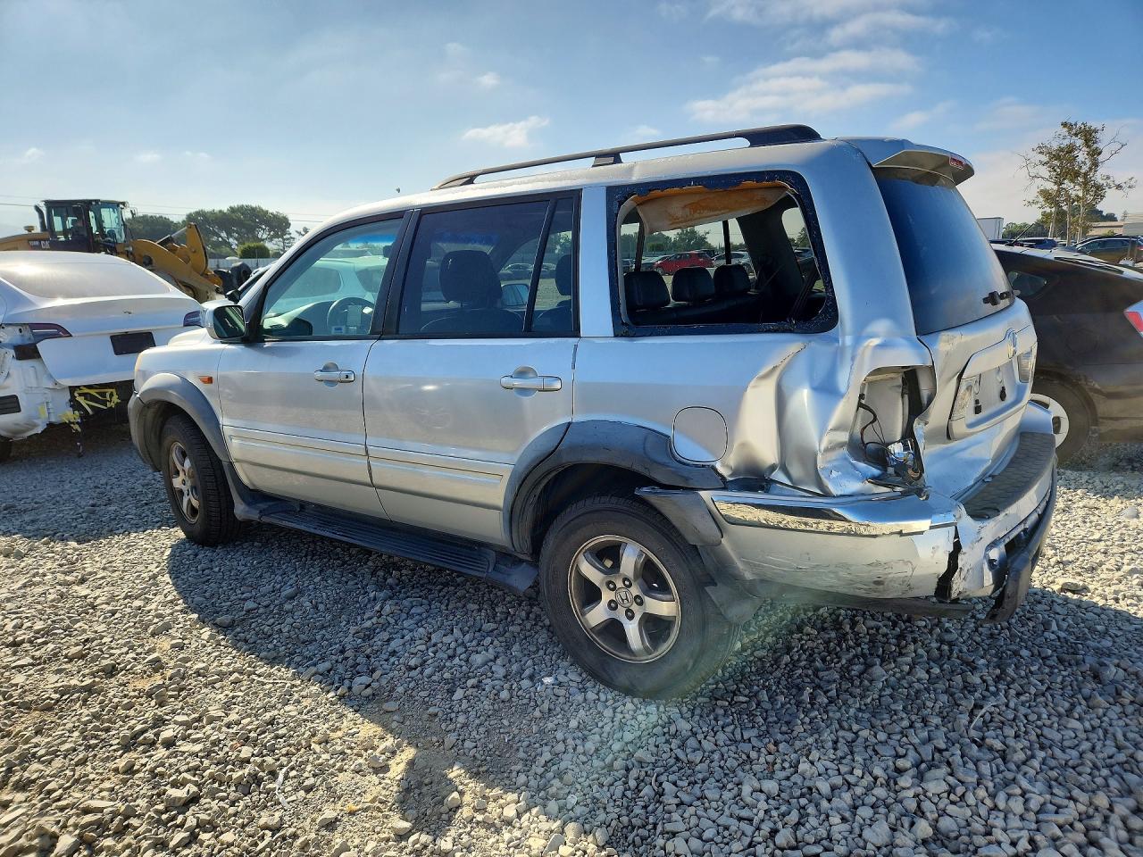 2007 Honda Pilot Exl Silver vin: 2HKYF18657H514097