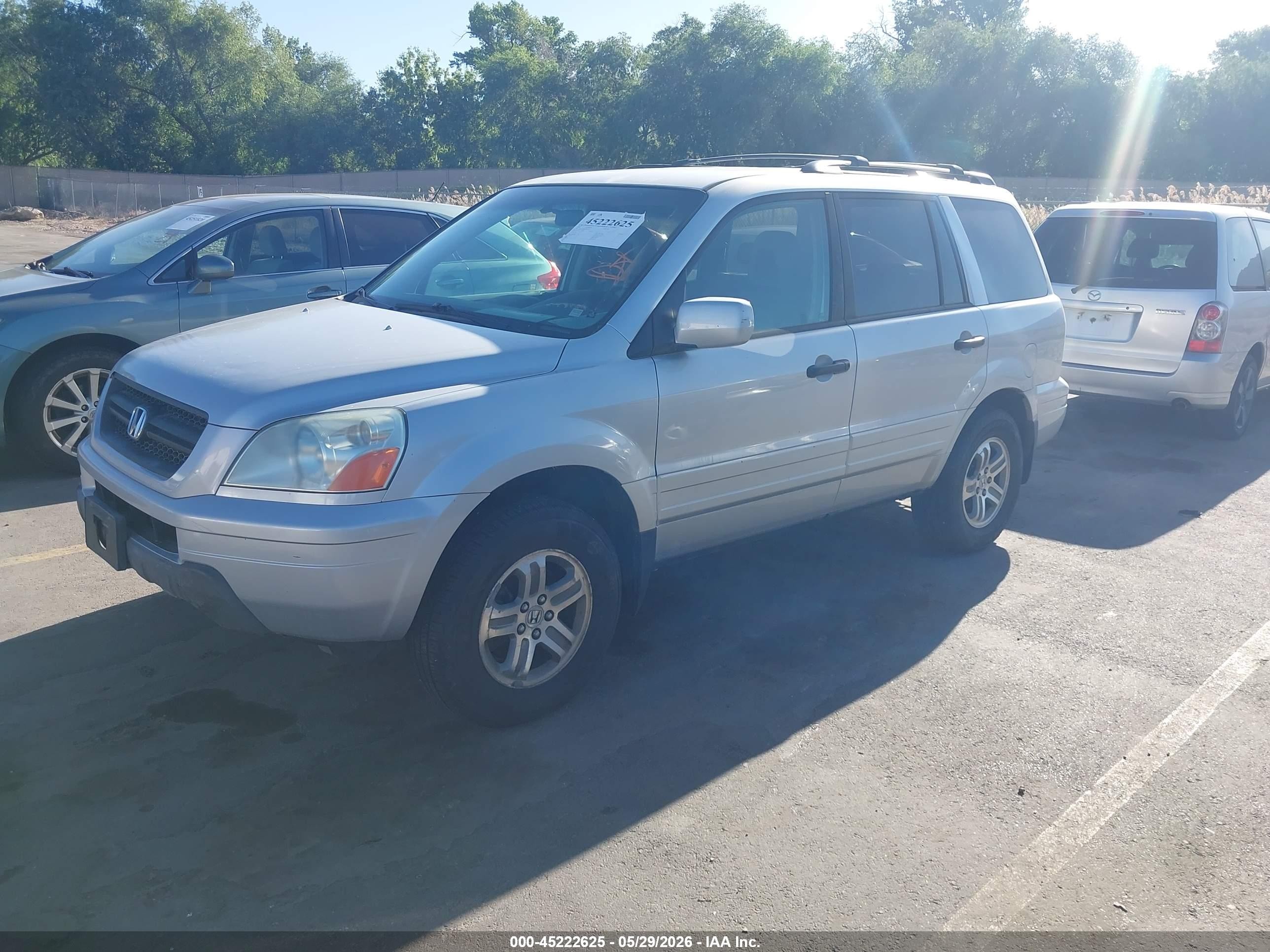 2003 Honda Pilot Ex-l Серебряный vin: 2HKYF18663H505287