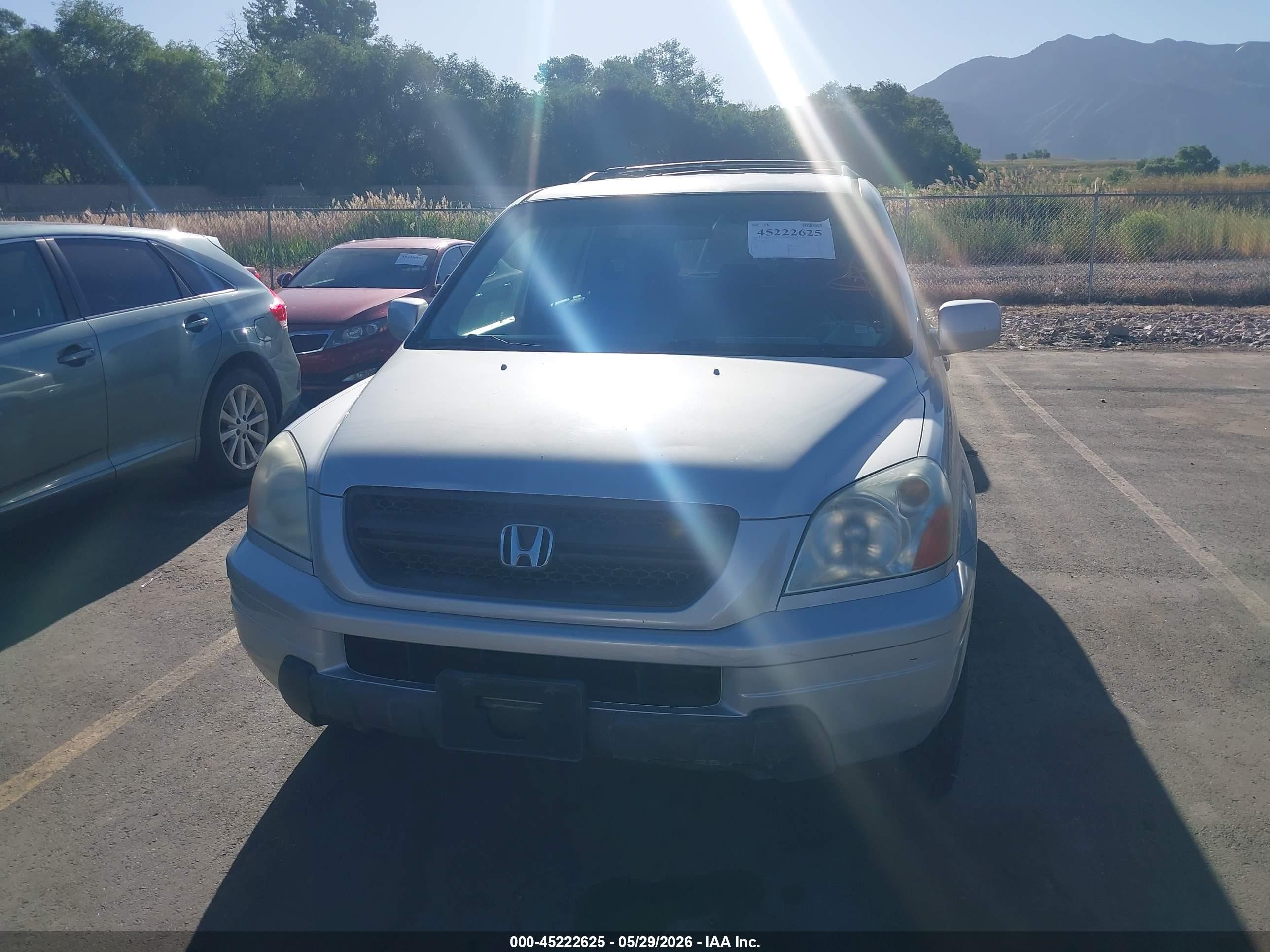 2003 Honda Pilot Ex-l Серебряный vin: 2HKYF18663H505287