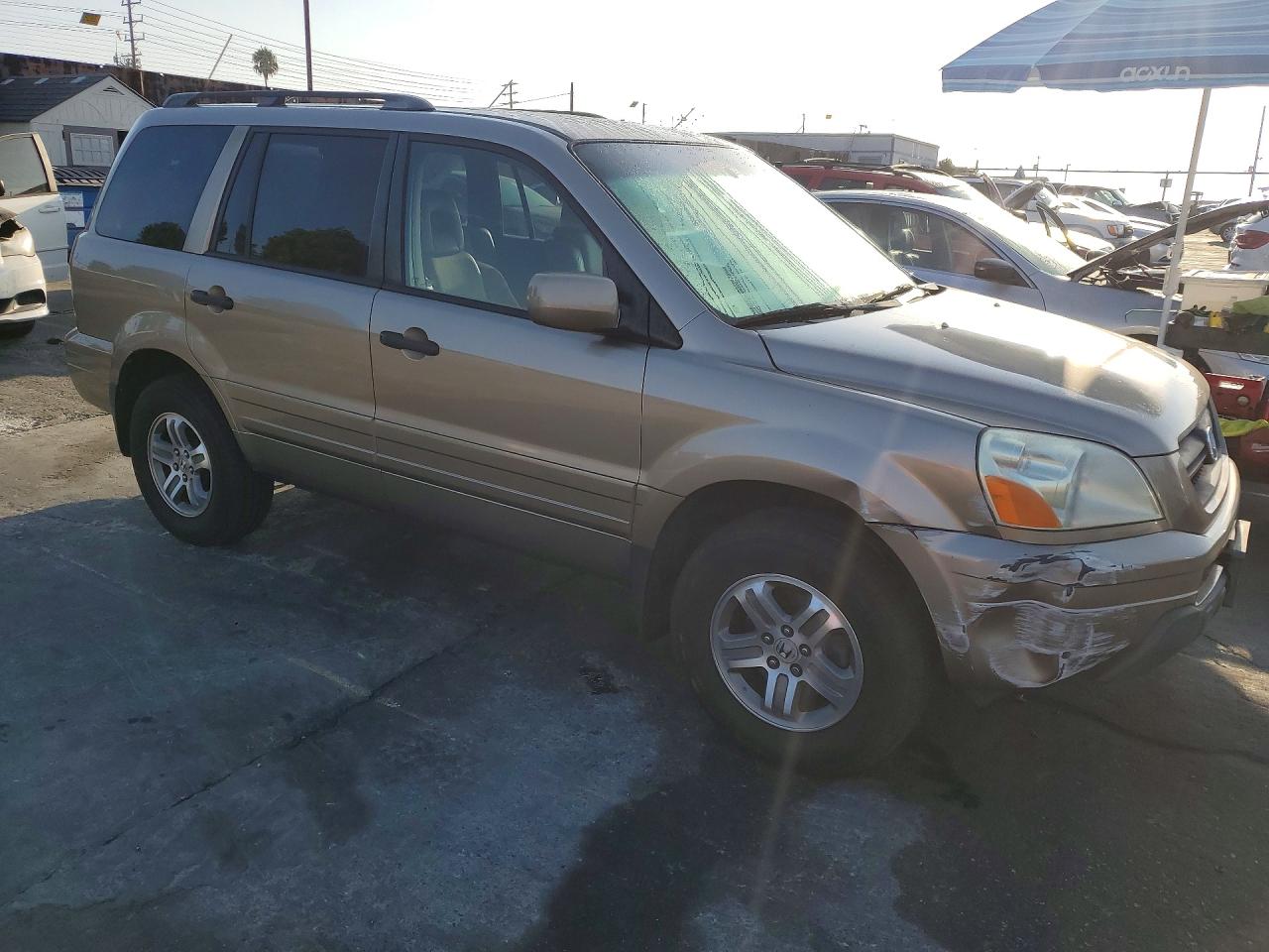 2003 Honda Pilot Exl Tan vin: 2HKYF18663H563612