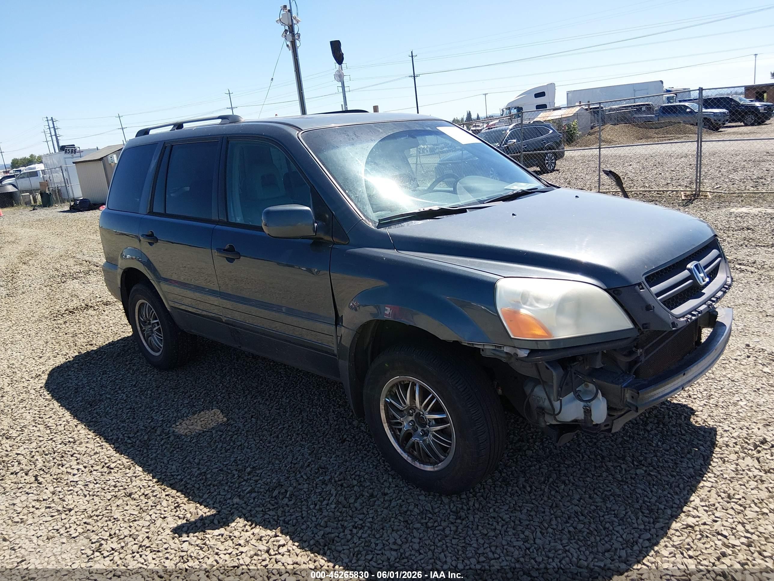 2005 Honda Pilot Ex-l Gray vin: 2HKYF18665H569672