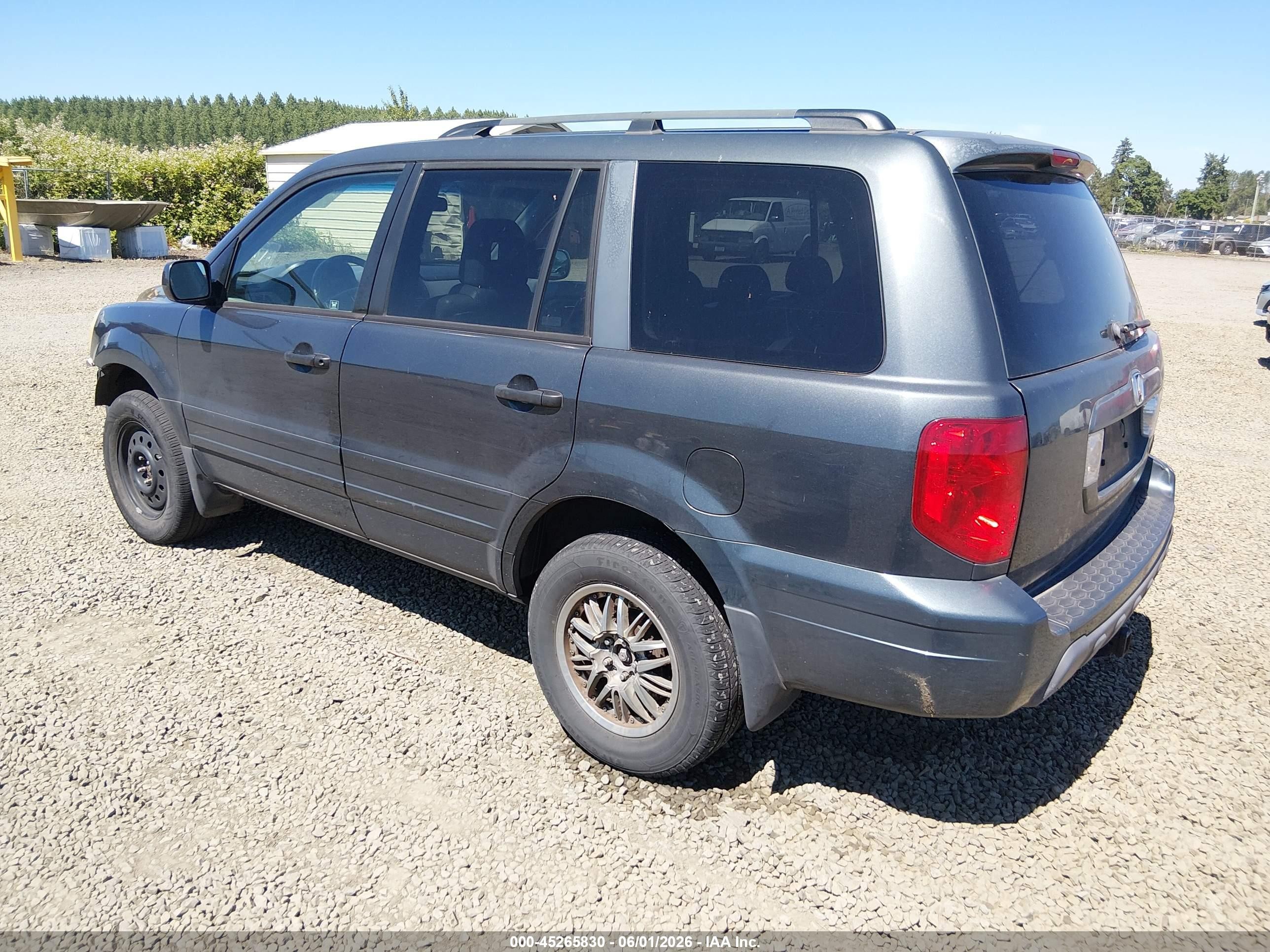 2005 Honda Pilot Ex-l Gray vin: 2HKYF18665H569672