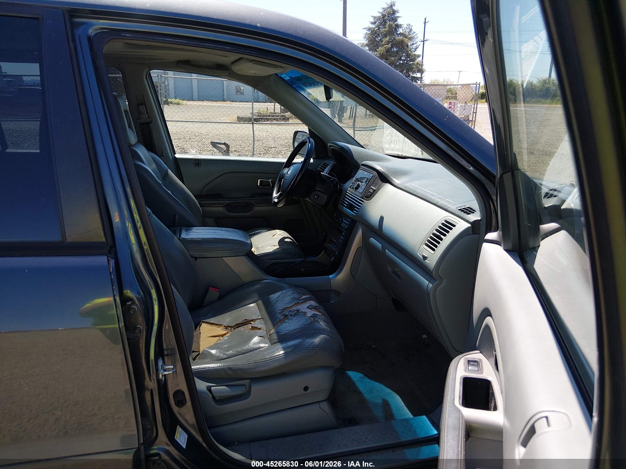 2005 Honda Pilot Ex-l Gray vin: 2HKYF18665H569672