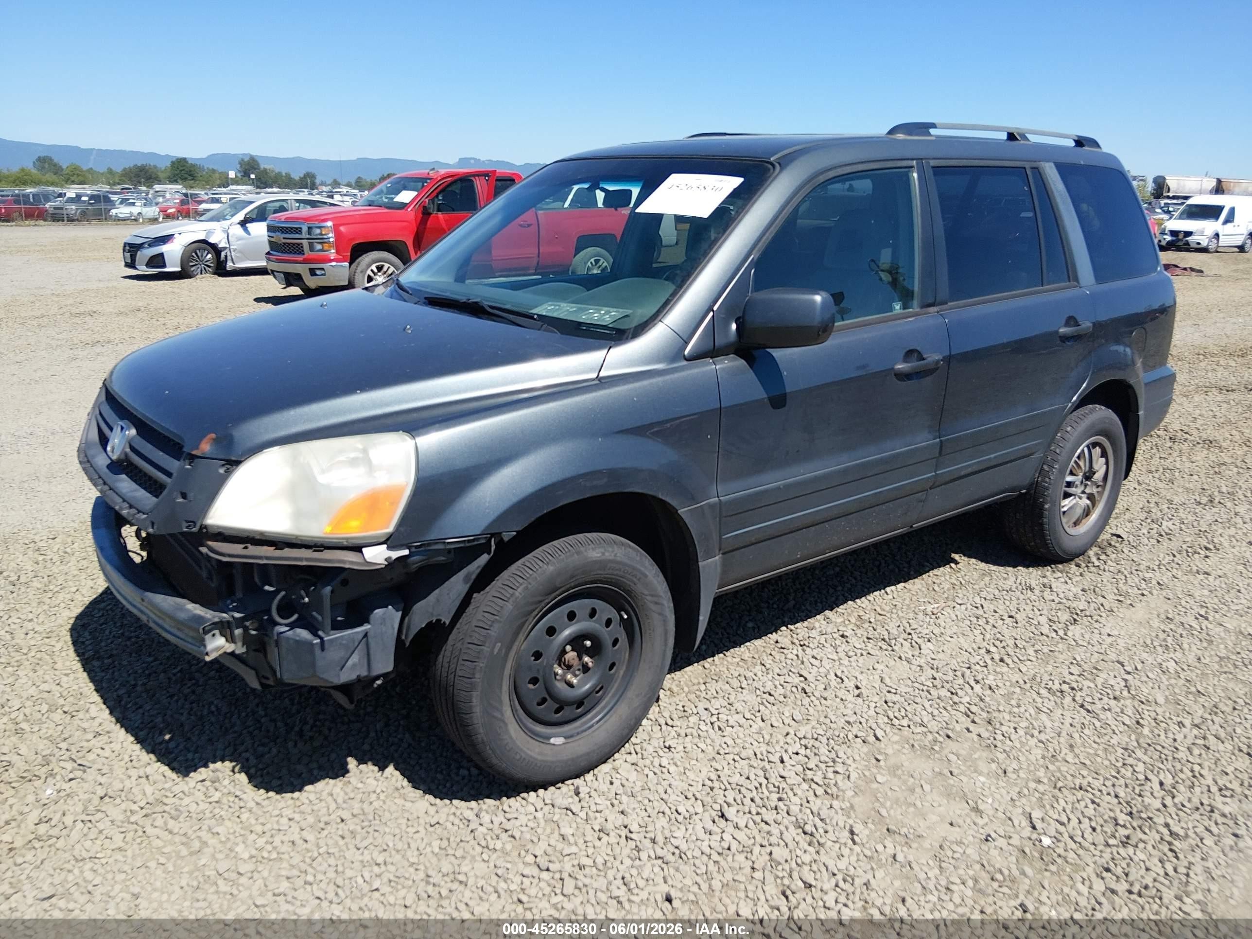 2005 Honda Pilot Ex-l Gray vin: 2HKYF18665H569672
