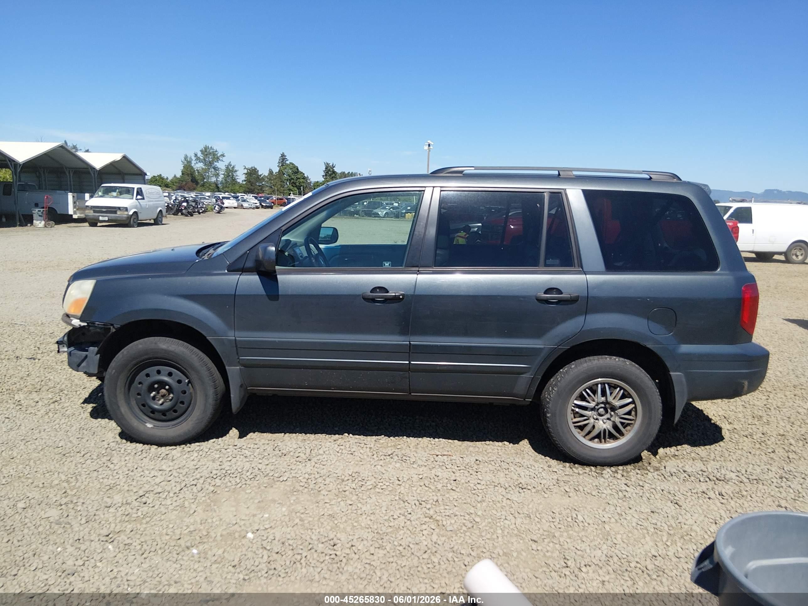 2005 Honda Pilot Ex-l Gray vin: 2HKYF18665H569672