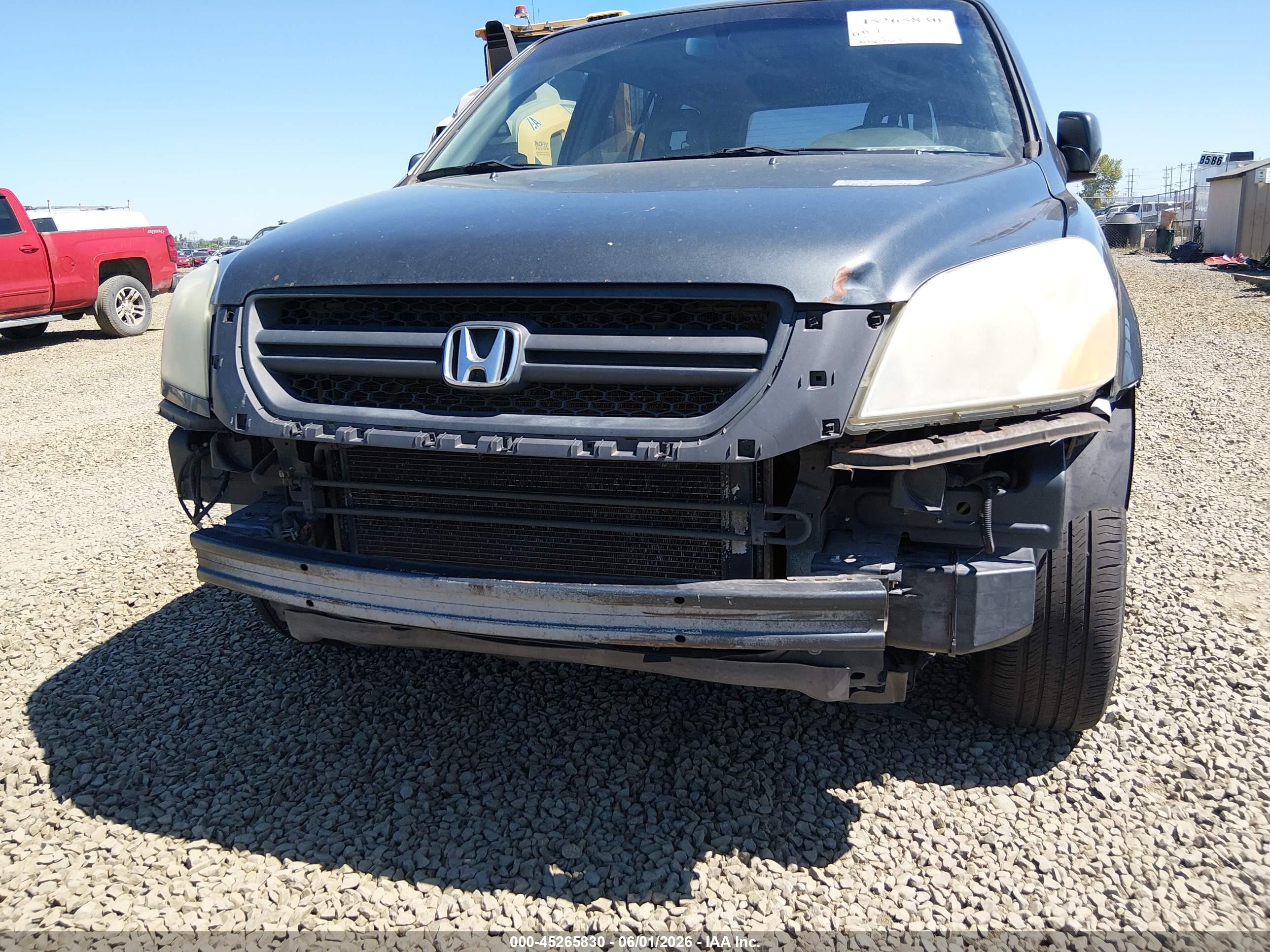 2005 Honda Pilot Ex-l Gray vin: 2HKYF18665H569672